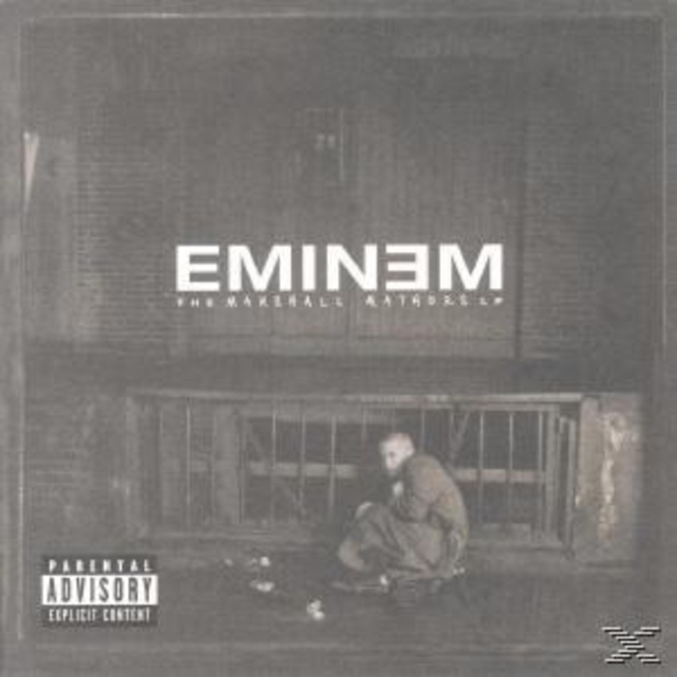 Eminem albumhoes, een close-up van een stedelijke omgeving.