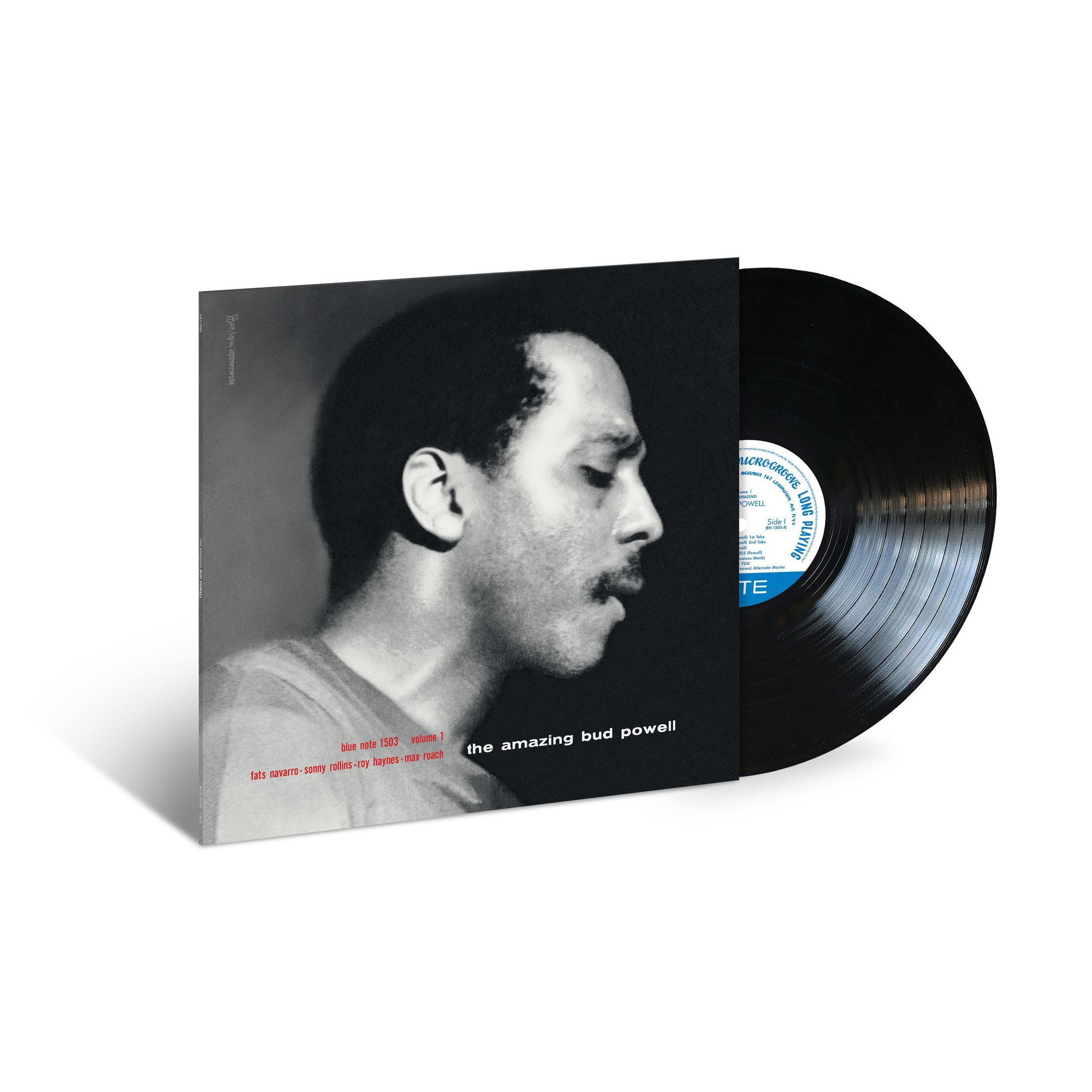 Copertina dell'album, foto in bianco e nero di un uomo con i baffi, titolo: The Amazing Bud Powell.