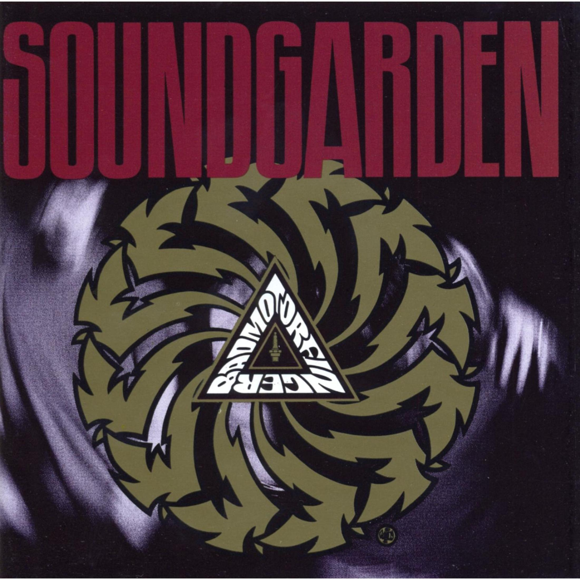 Copertina dell'album: Logo Soundgarden. Design a spirale, triangolo bianco.