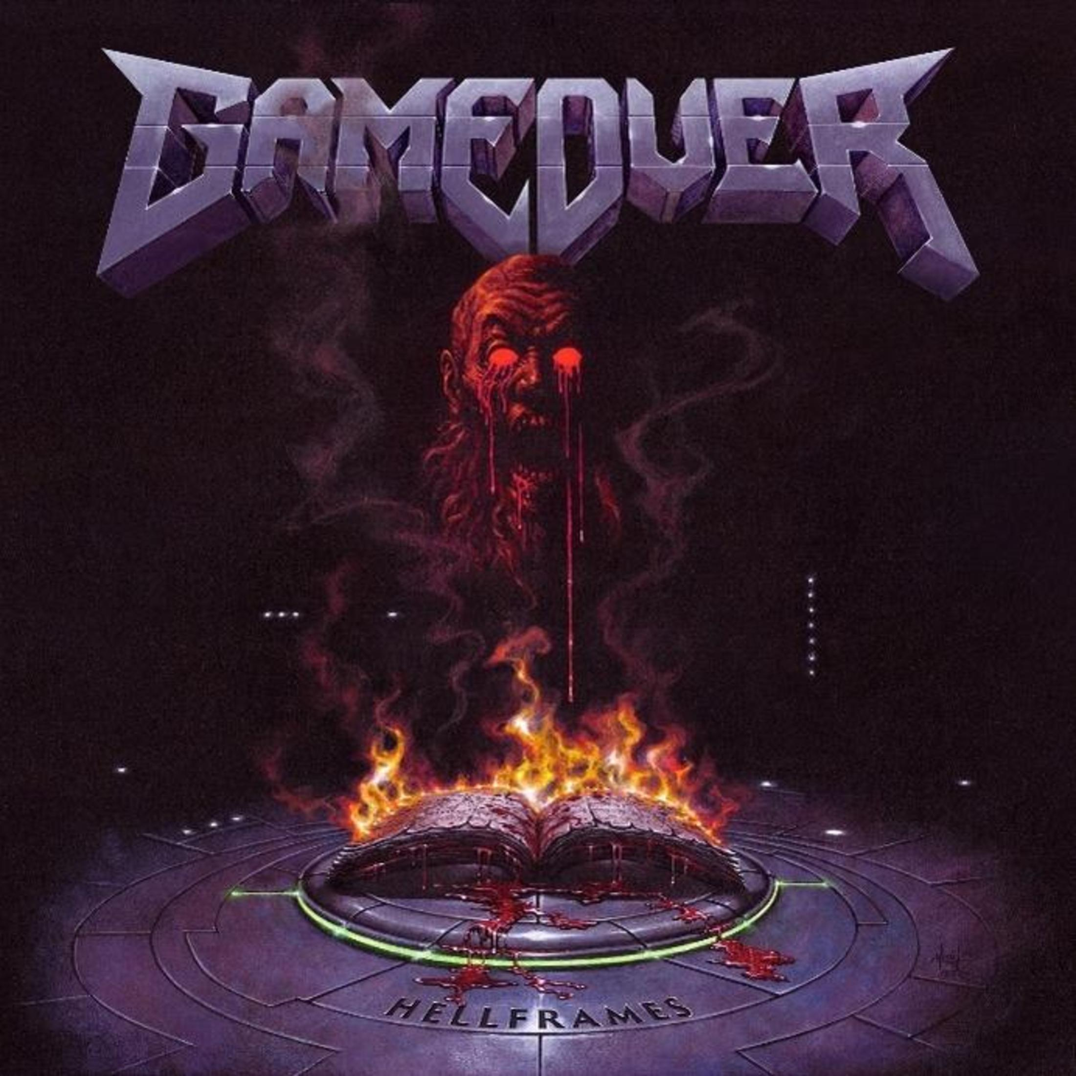 Copertina dell'album con un volto in fiamme e un libro. Colori rosso e nero.