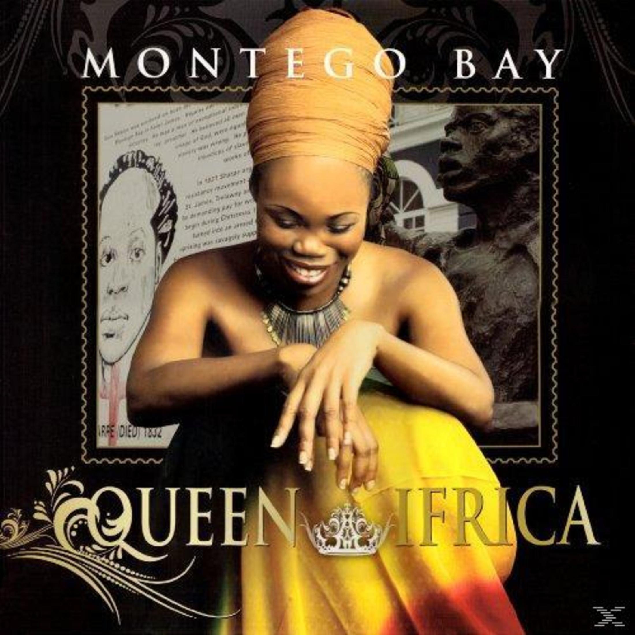 Albumhoes: Vrouw met tulband, lachend, titel Queen Africa.