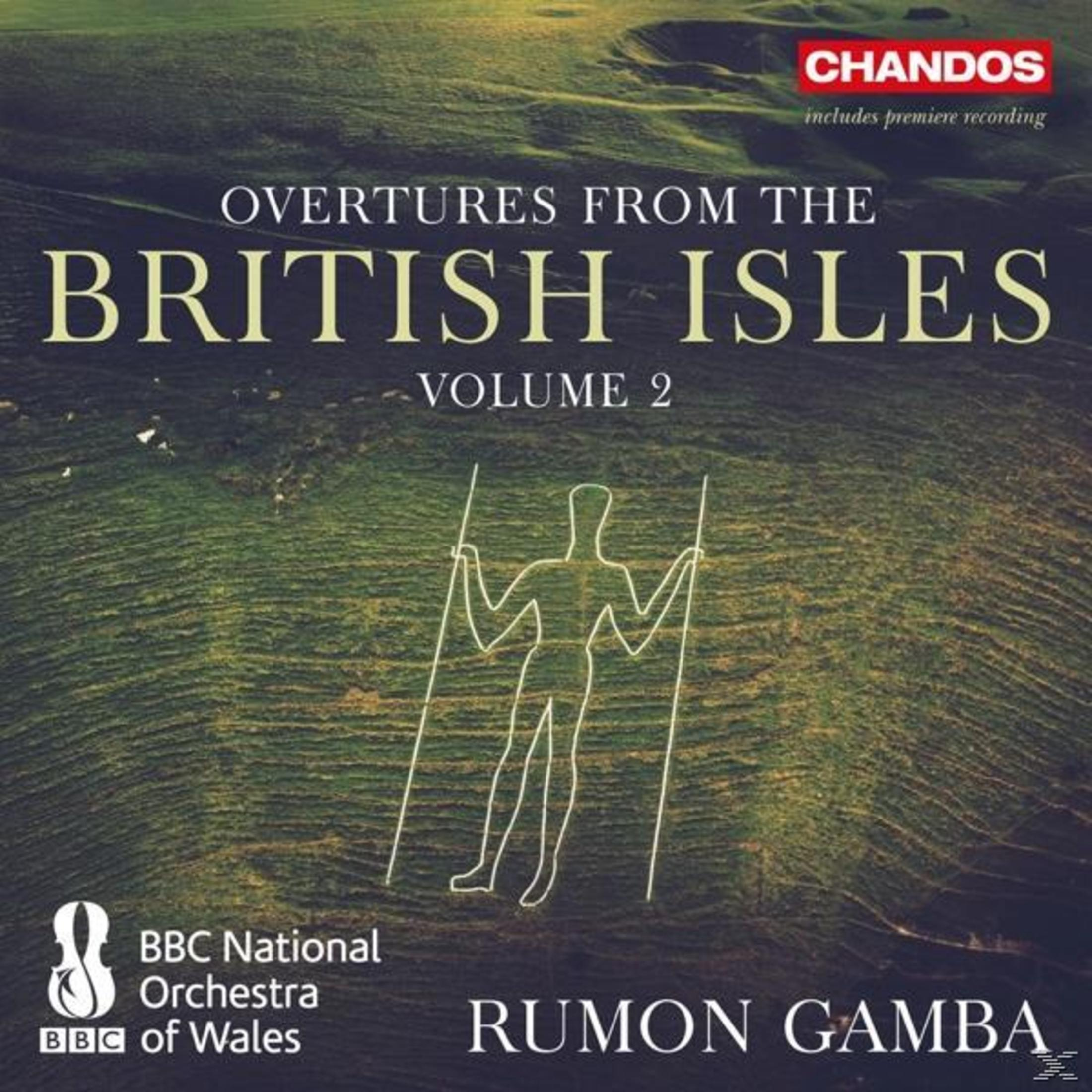 Pochette de l'album : Ouvertures des îles britanniques. Silhouette d'une personne est dessinée, avec le logo de l'orchestre.