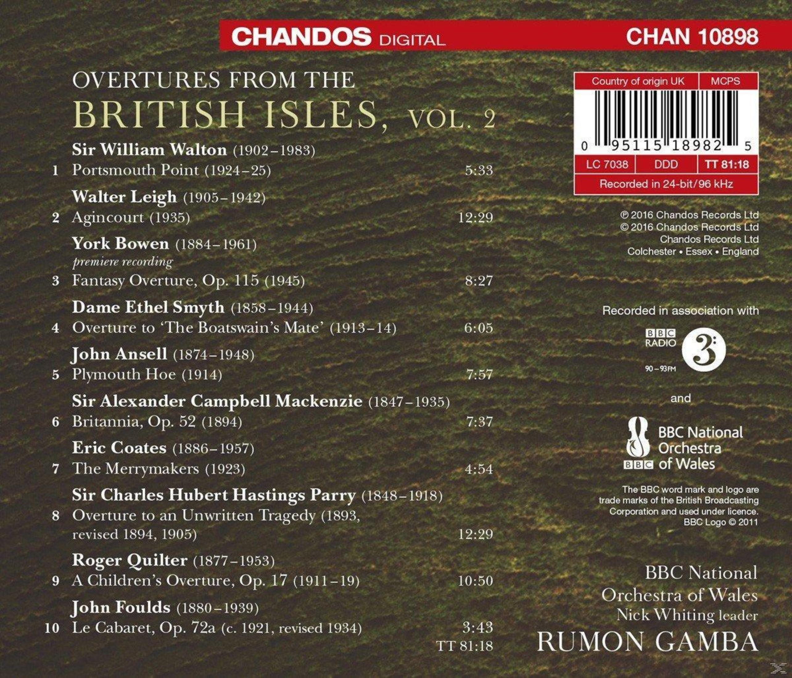 Pochette de CD avec liste des titres, drapeau du Royaume-Uni et logo de BBC Radio.
