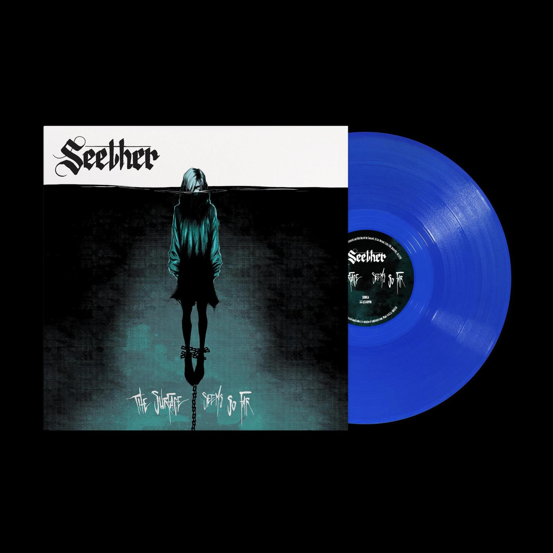 Copertina dell'album con una donna appesa e le parole: The Surface Seems So Far.