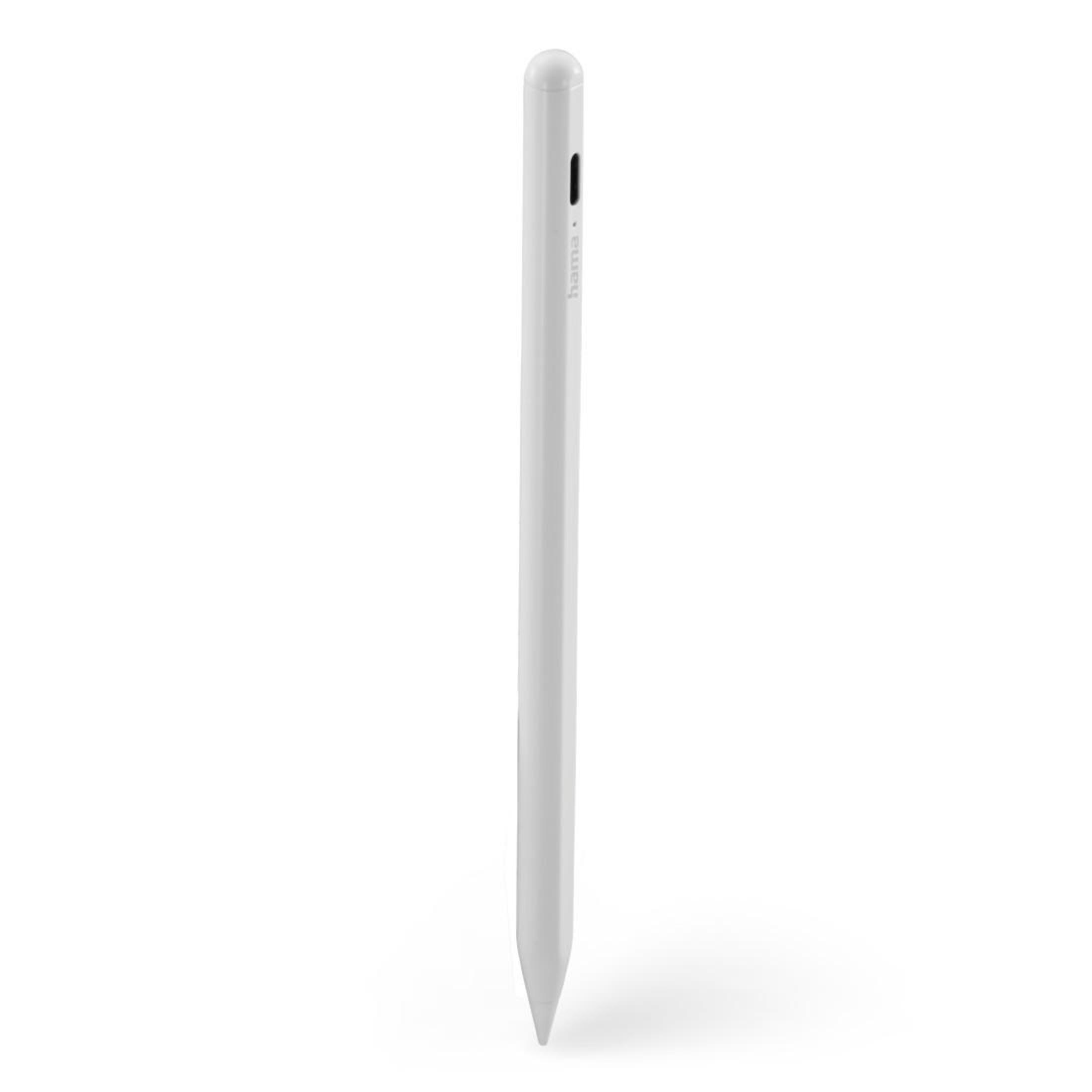 Penna stilo bianca. Design elegante e semplice. Isolato su sfondo bianco.