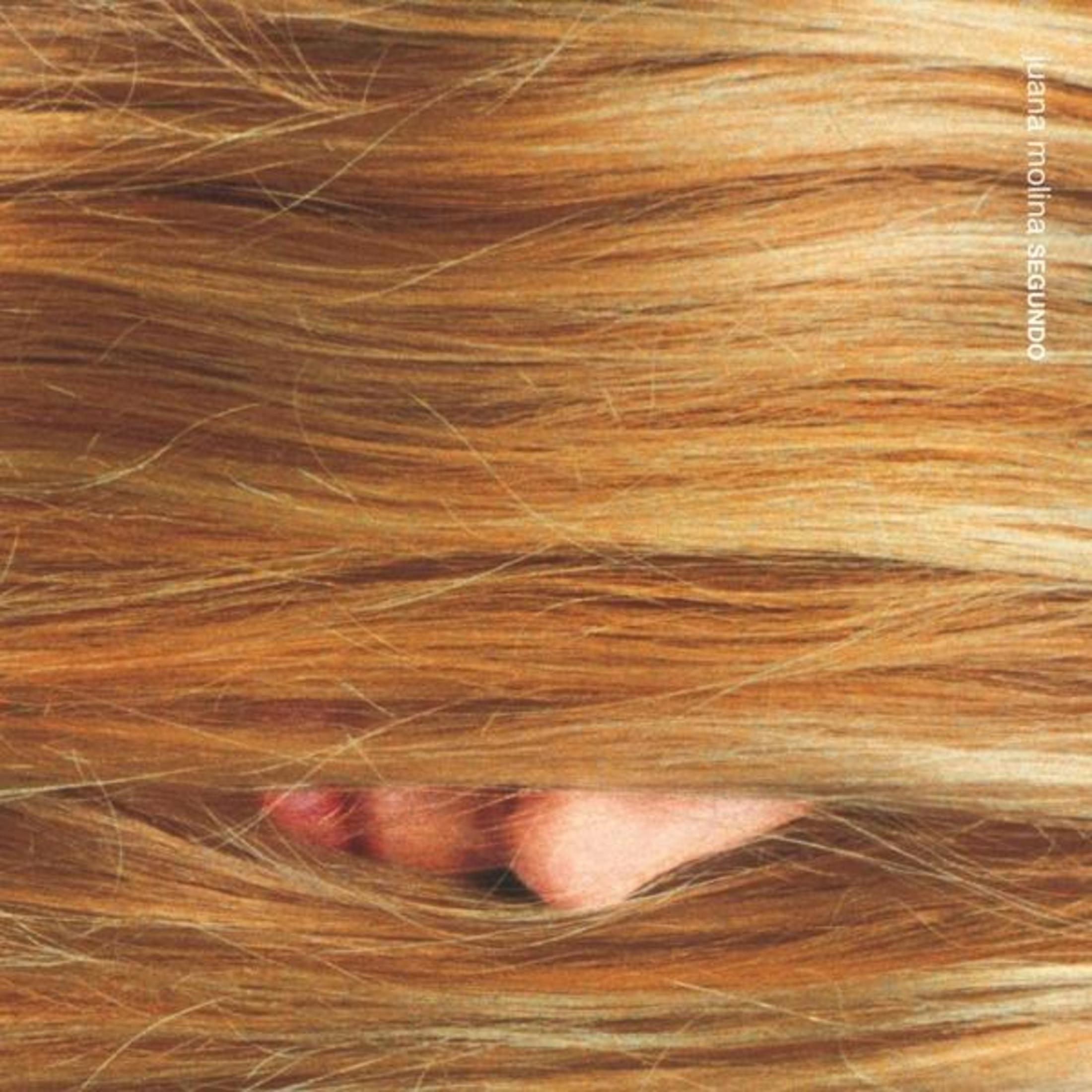Pochette d'album ; le visage d'une femme partiellement obscurci par des cheveux blonds.