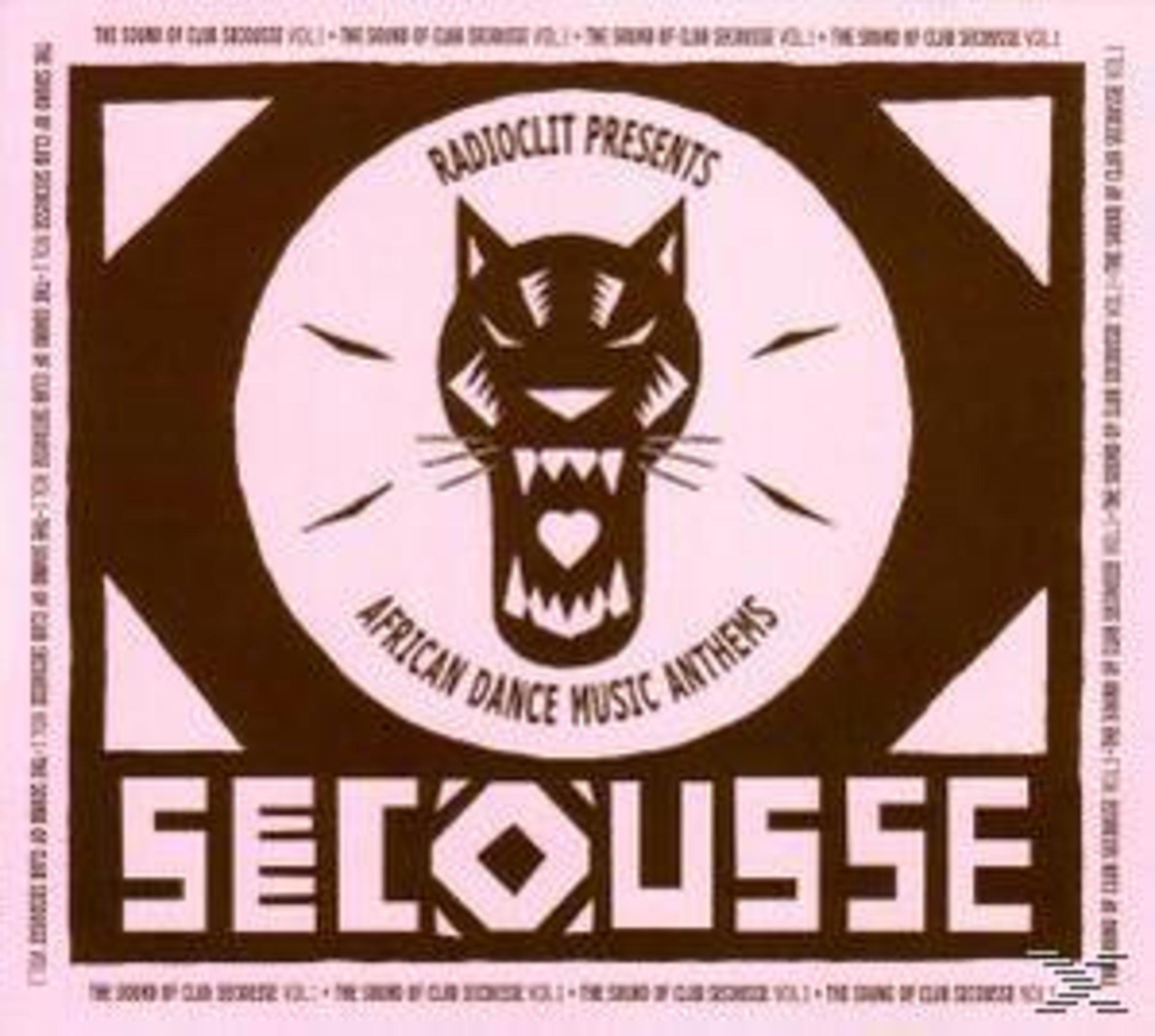 Pochette d'album, une illustration de chat noir avec le texte 'SECOUSSE' et 'African Dance Music Anthems'.