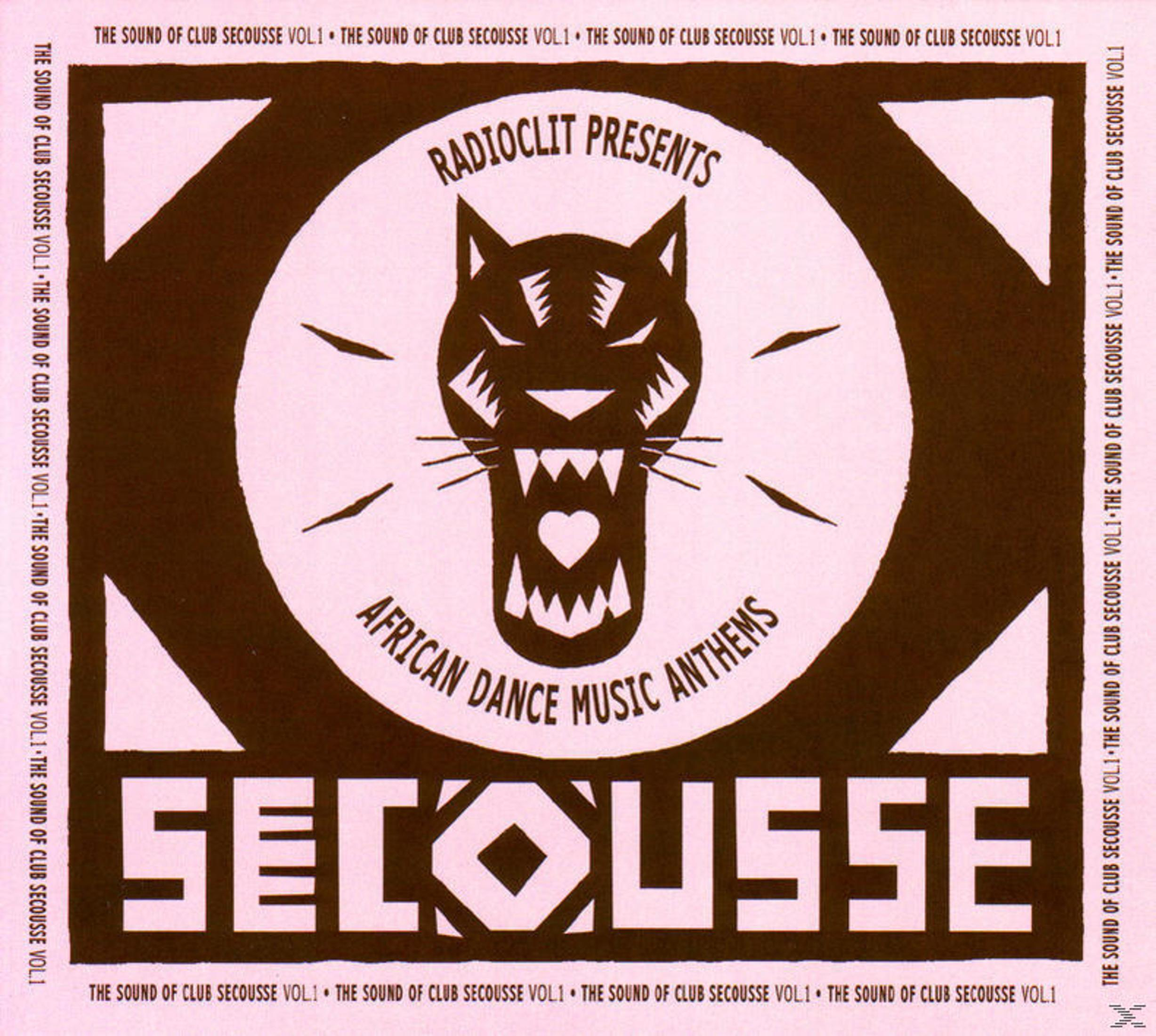 Pochette d'album avec une tête de panthère. Texte : African Dance Music Anthems, Secousse, Radioclit présente.