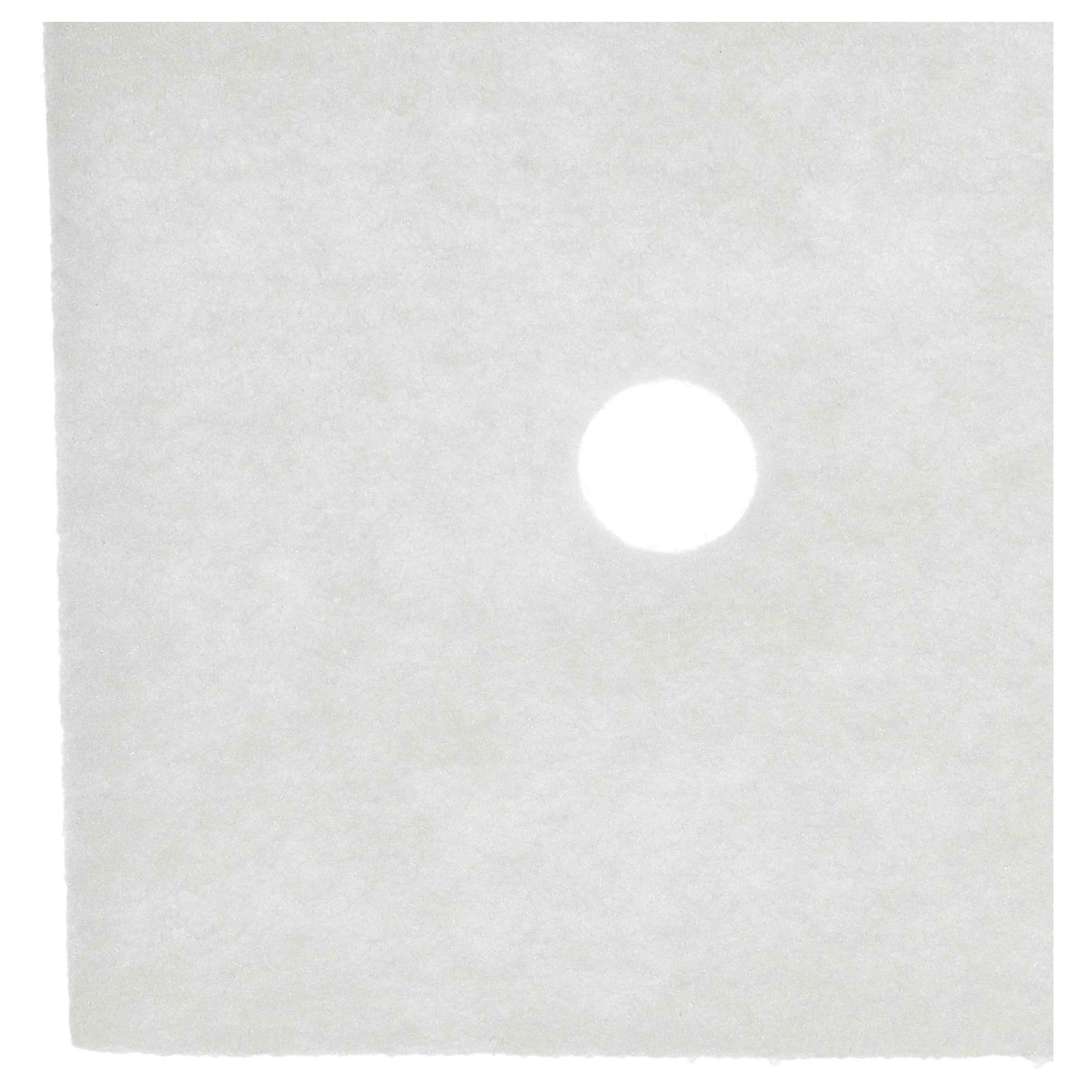 Ein weißes Papier mit einem kreisförmigen Loch in der Mitte.