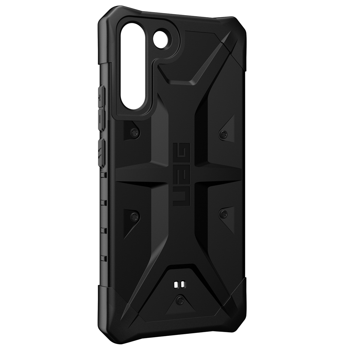 Eine schwarze Handyhülle mit UAG-Logo.