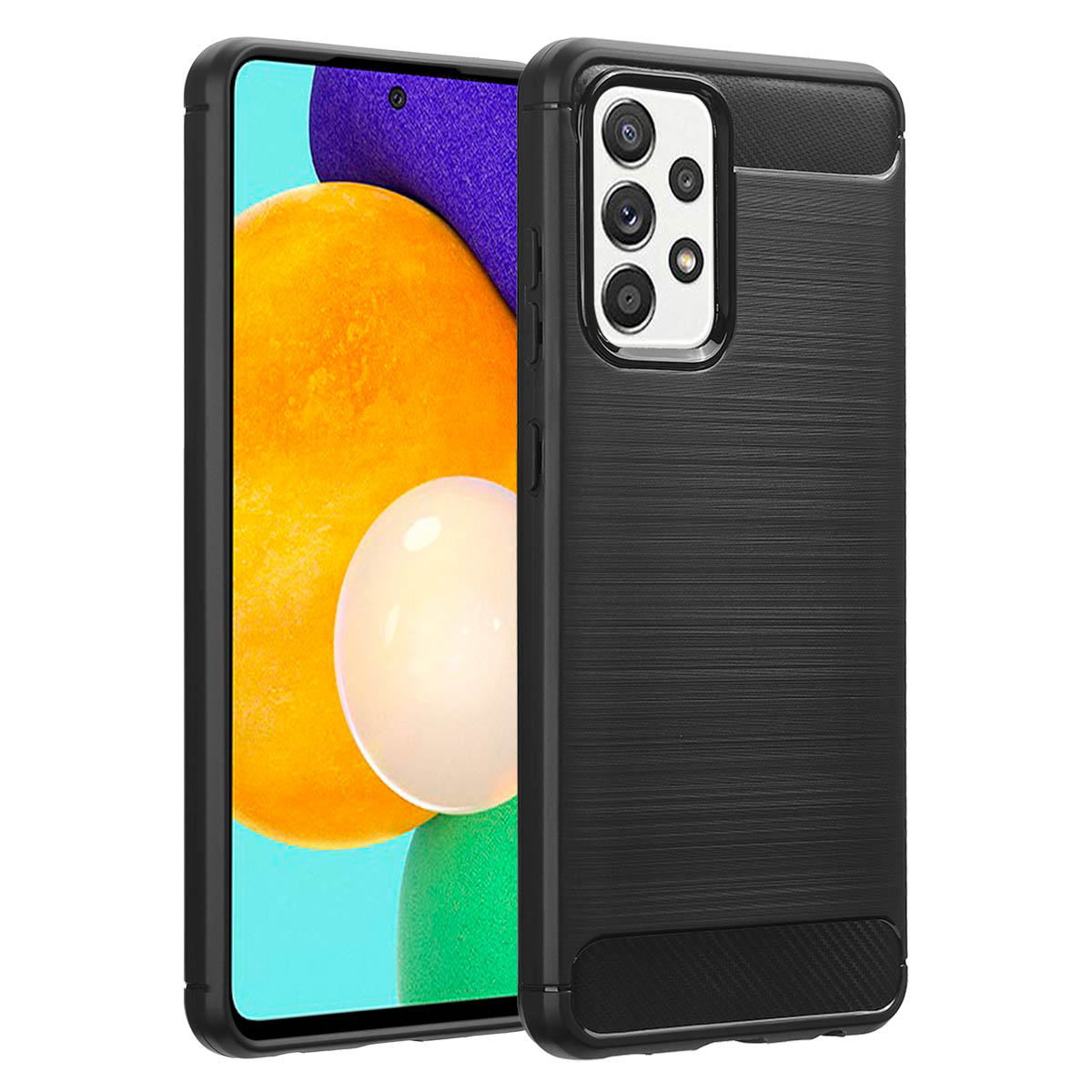 IMOSHION Brushed Backcover adatta per Samsung Galaxy A52(s) (5G/4G) Cover per Samsung Galaxy A52 (4G)/Samsung Galaxy A52s/Samsung Galaxy A52 (5G), Nero