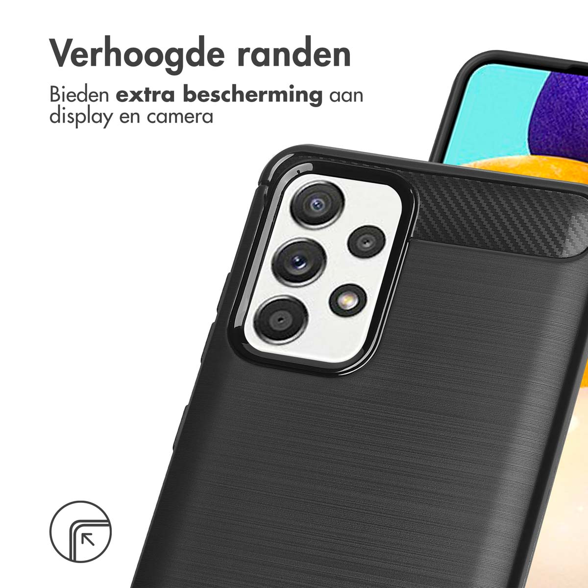 IMOSHION Brushed Backcover adatta per Samsung Galaxy A52(s) (5G/4G) Cover per Samsung Galaxy A52 (4G)/Samsung Galaxy A52s/Samsung Galaxy A52 (5G), Nero