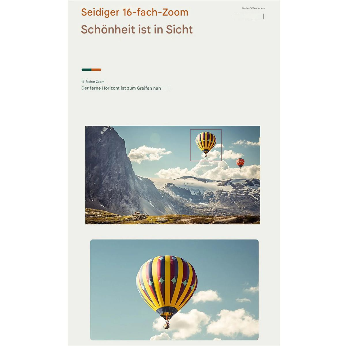 Bild über Zoom. Es gibt Heißluftballons am Himmel und Text über Zoom.