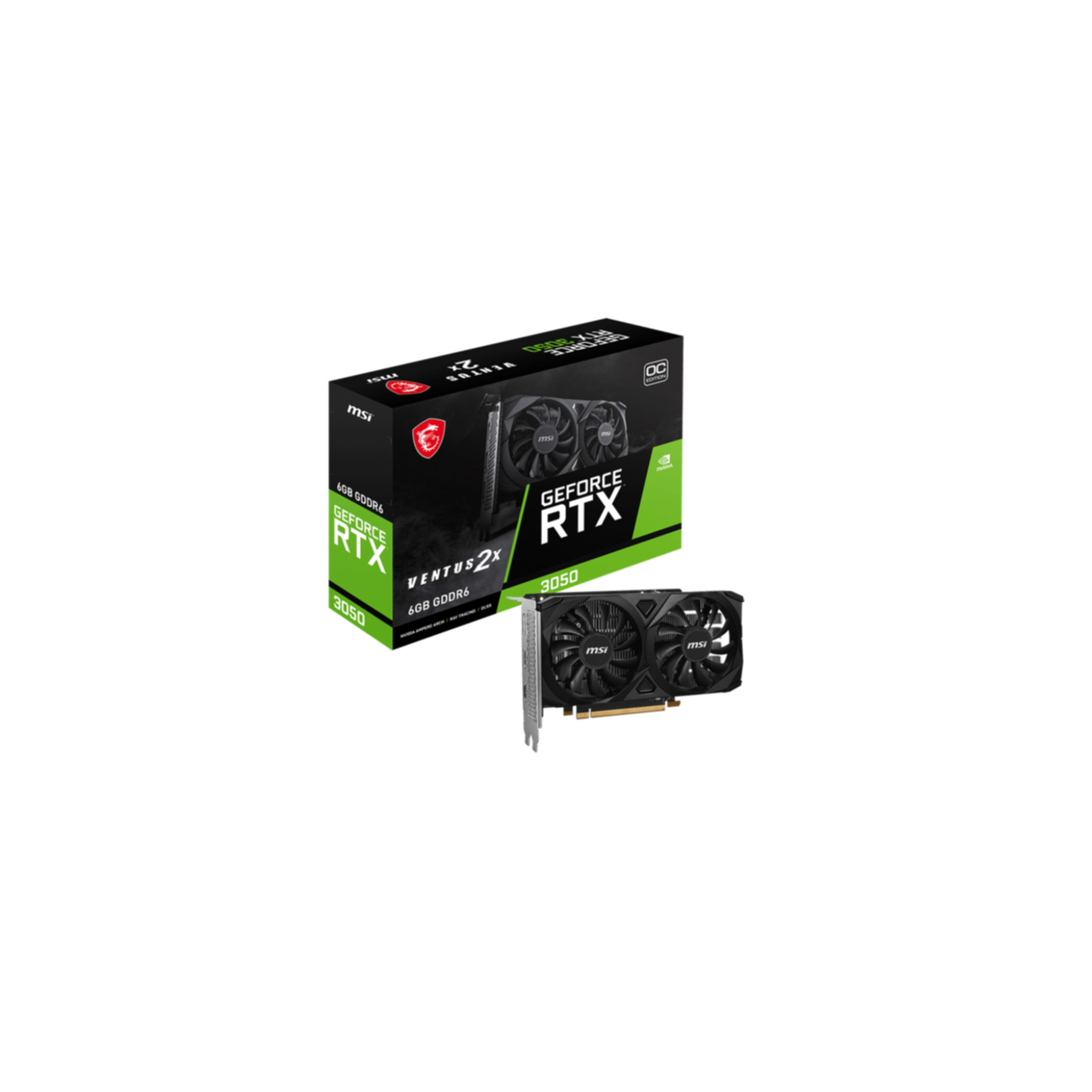 MSI VENTUS 2X E 6G OC GDDR6 96BIT 2XHDMI 1XDP GeForce RTX™ 3050 6 GB Grafik Kartı