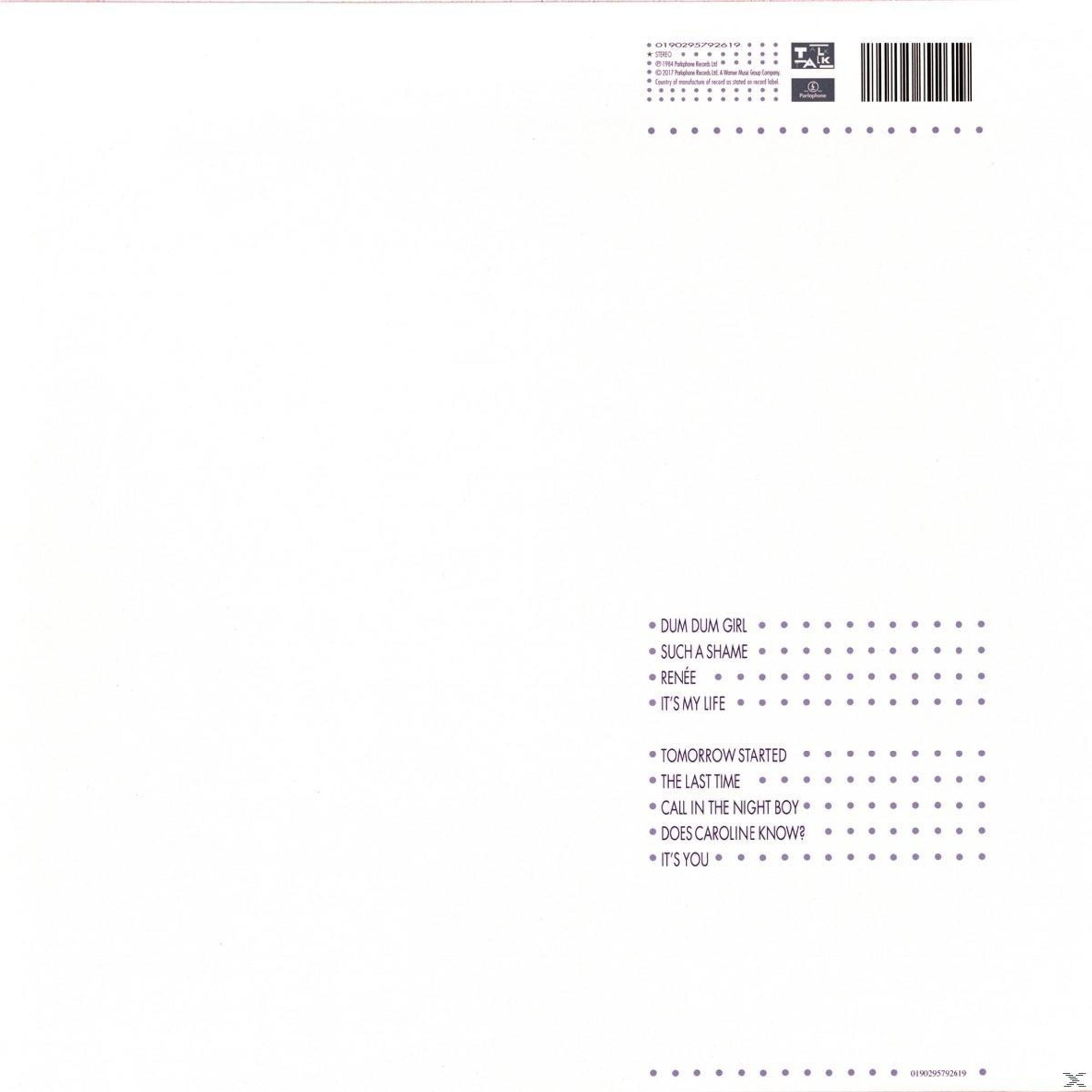 Albumhoes. Witte achtergrond met stippen en tekst. Tracklist aan de linkerkant.