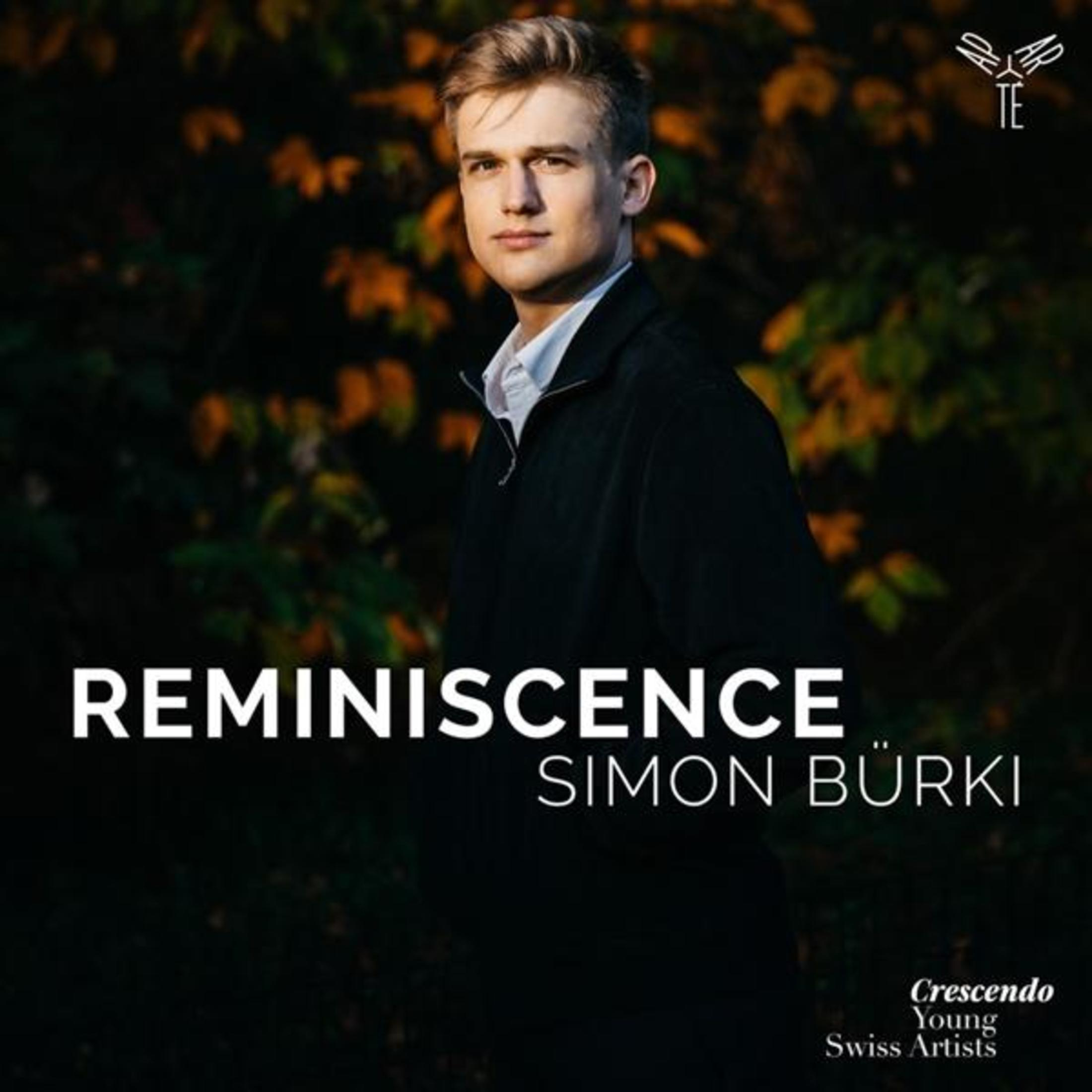 Copertina dell'album con un giovane con giacca scura, con la parola 'Reminiscence' e il nome dell'artista.