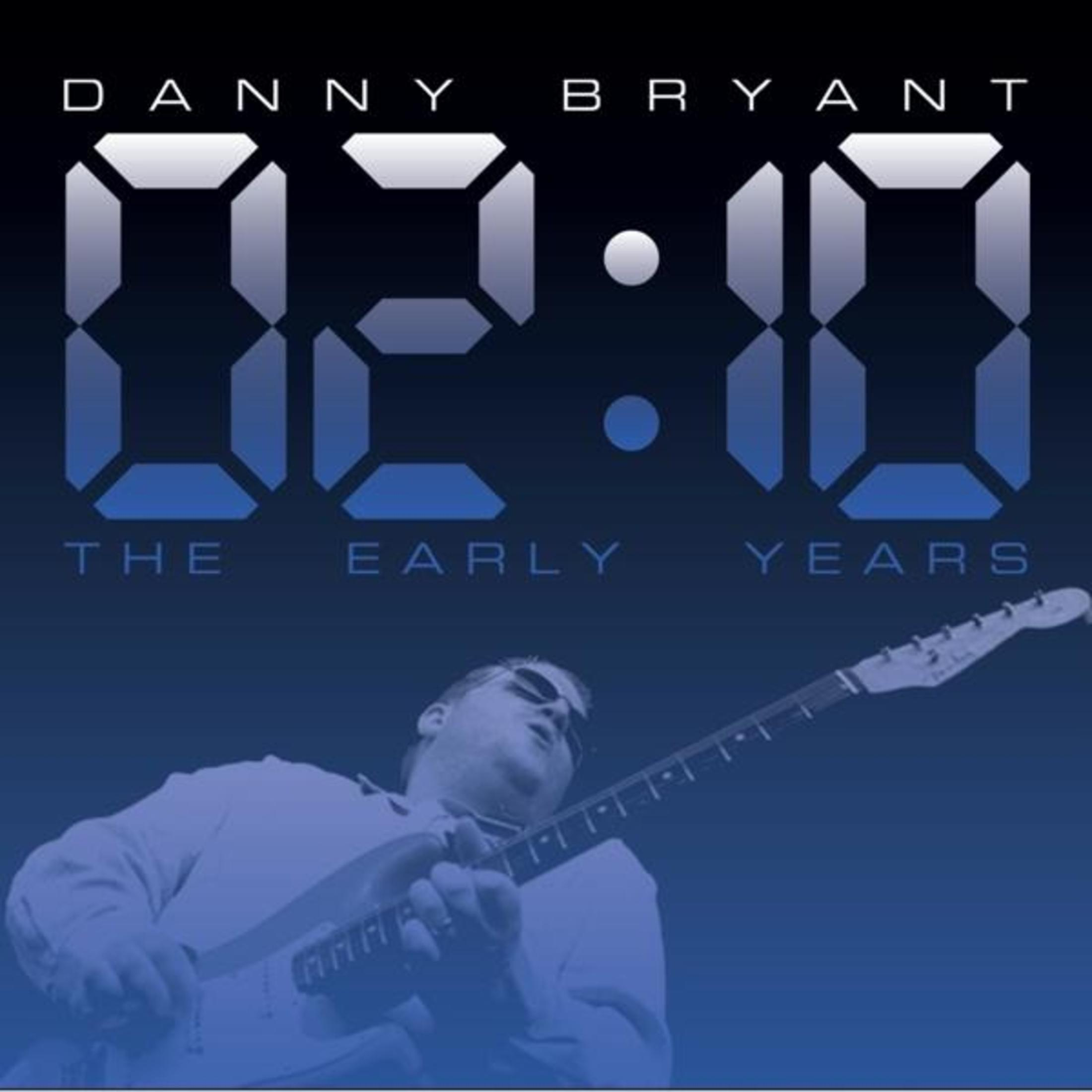 Albumhoes met een blauw digitaal klokontwerp en de naam van de artiest, Danny Bryant.