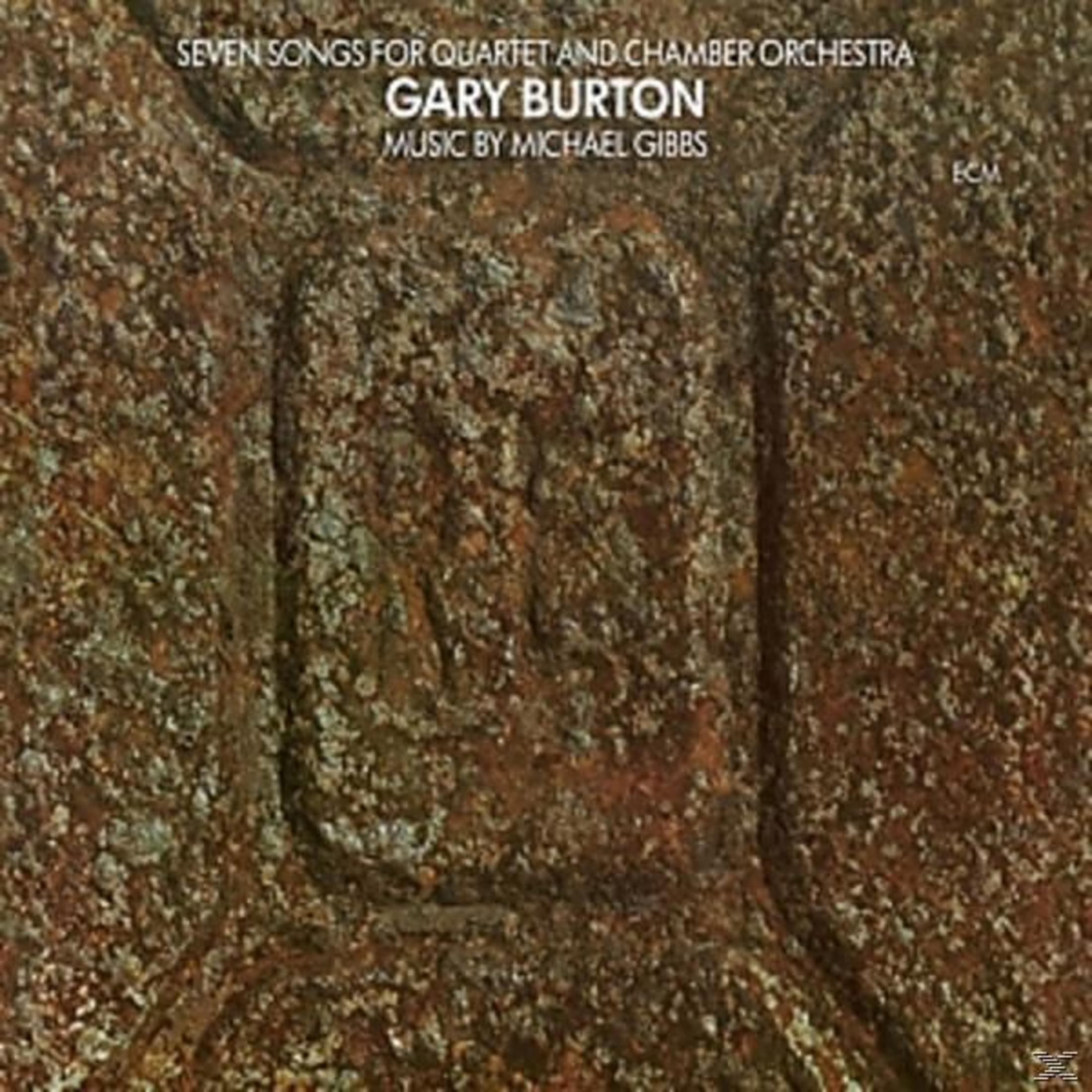 Albumhoes met een getextureerd oppervlak. Titel Seven Songs for Quartet and Chamber Orchestra.