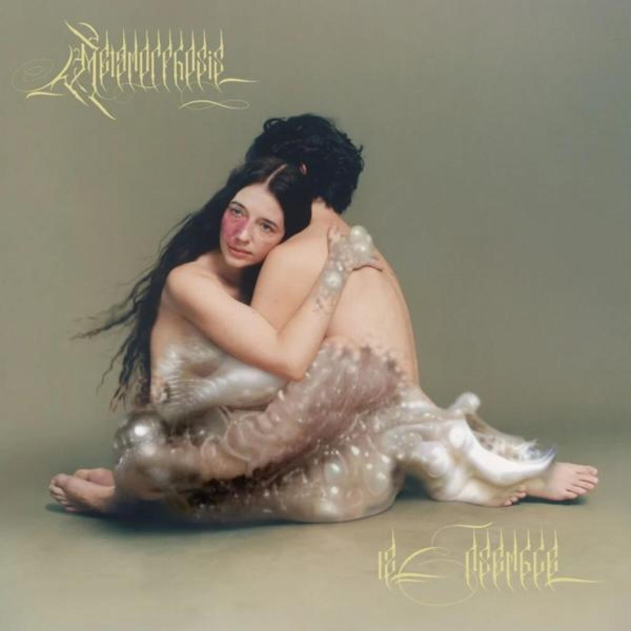 Pochette d'album. Un couple nu s'embrasse, entouré d'une substance nuageuse, semblable à des perles. Cheveux foncés.