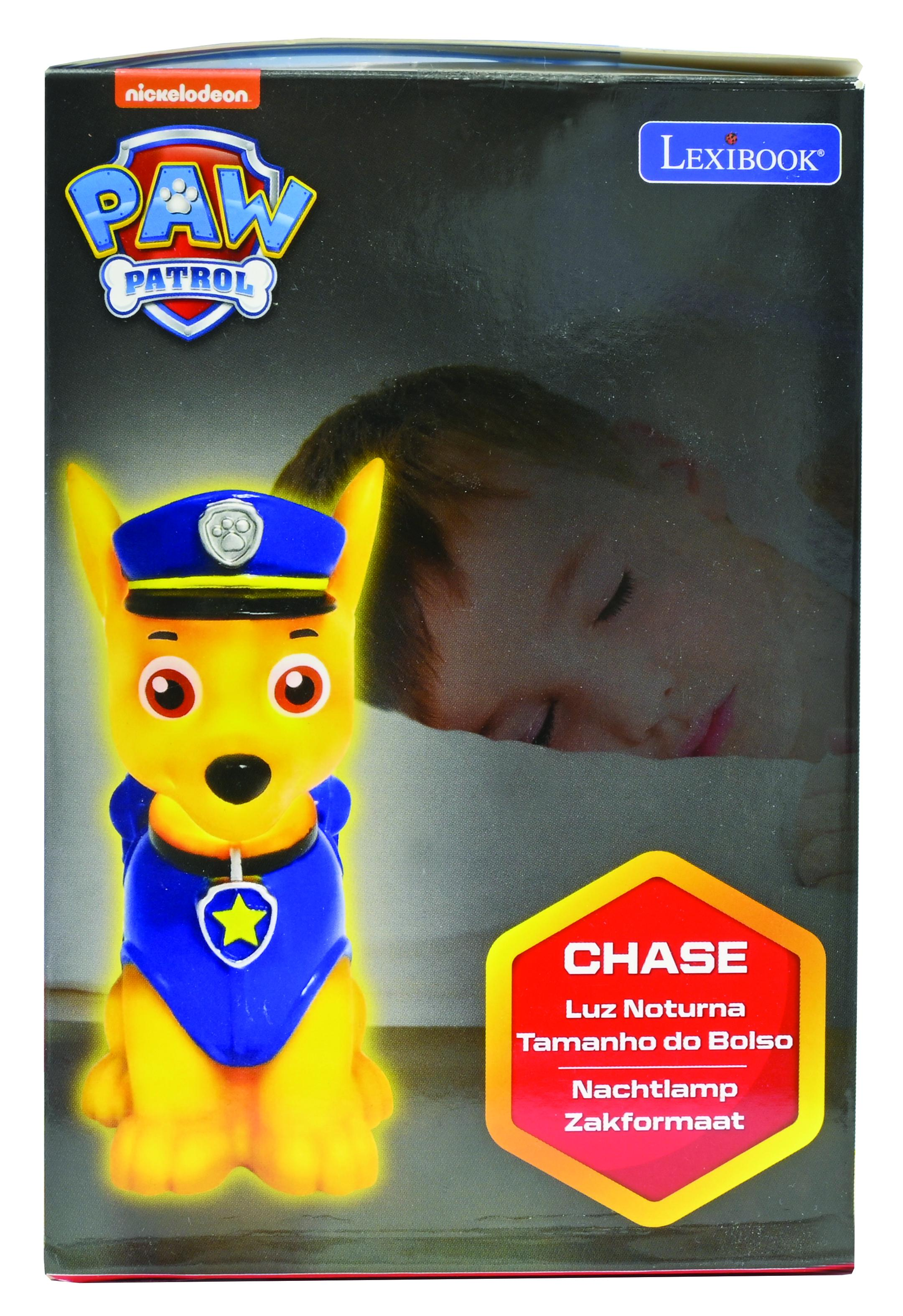 Caja de luz nocturna Chase con un dibujo de un niño durmiendo.