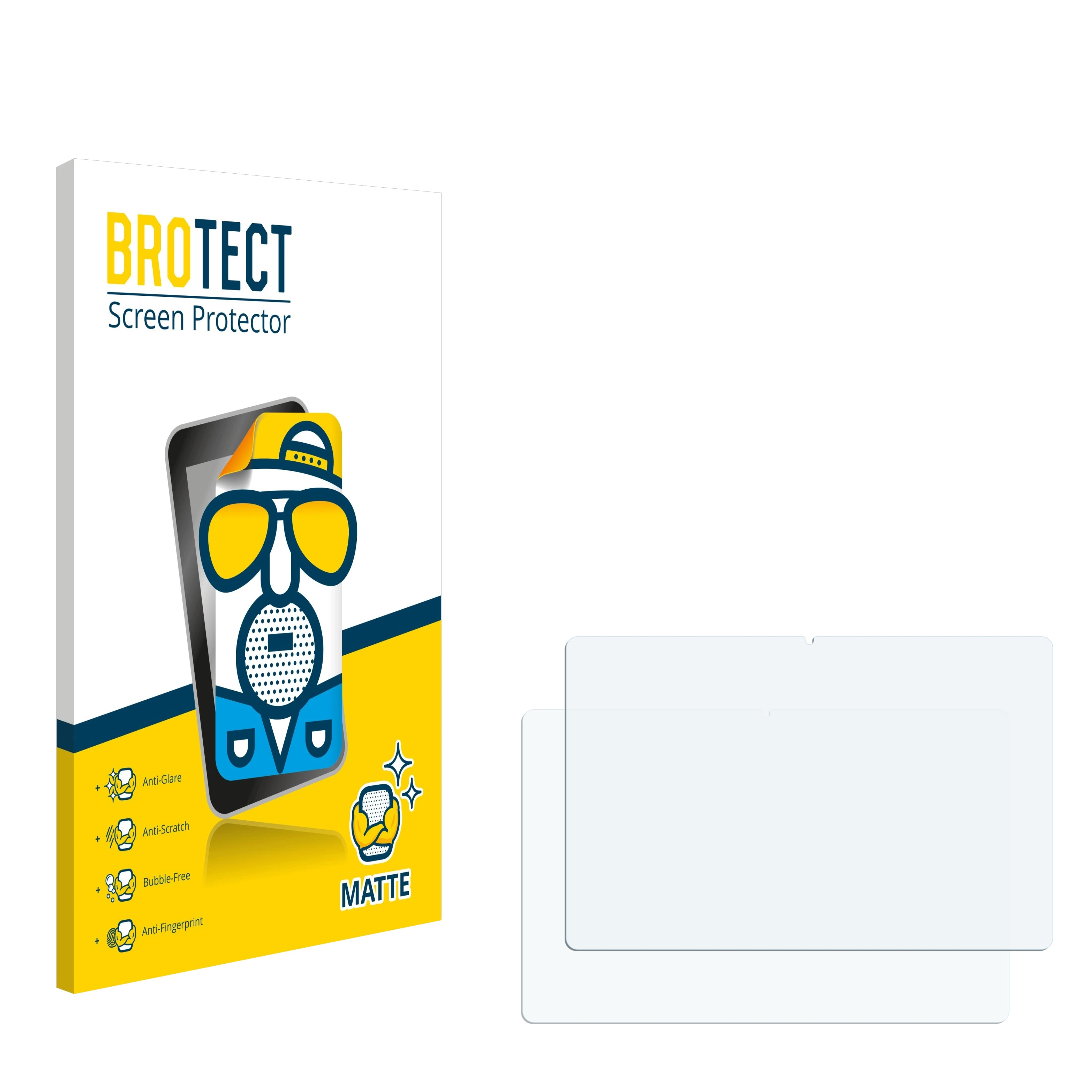 Verpackung und Displayschutzfolien. Weißer Hintergrund. Text und Grafiken.