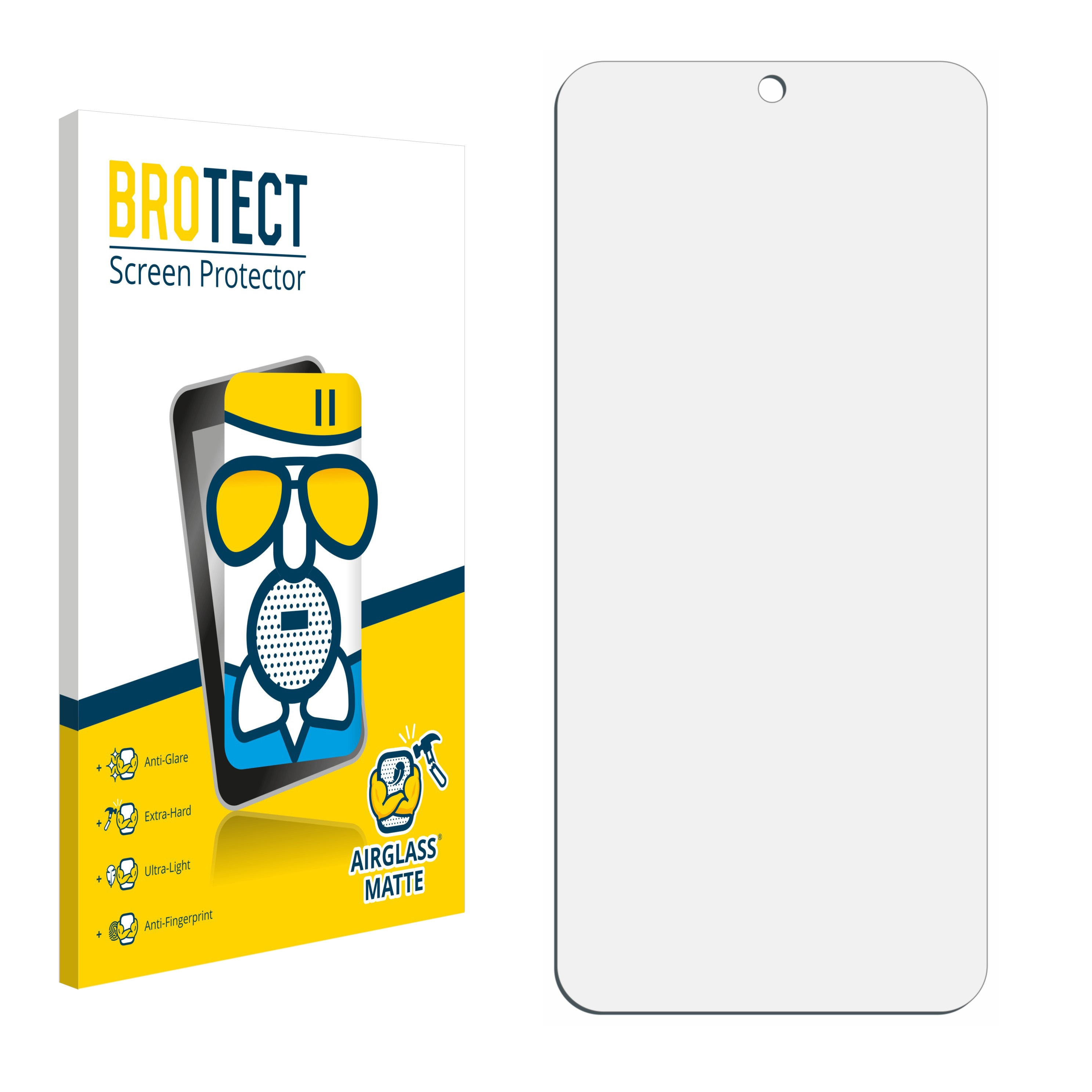 BROTECT AirGlass Panzerfolie Für Motorola Moto E6s – Kratzfest 9H, Anti-Fingerprint, Made In Germany