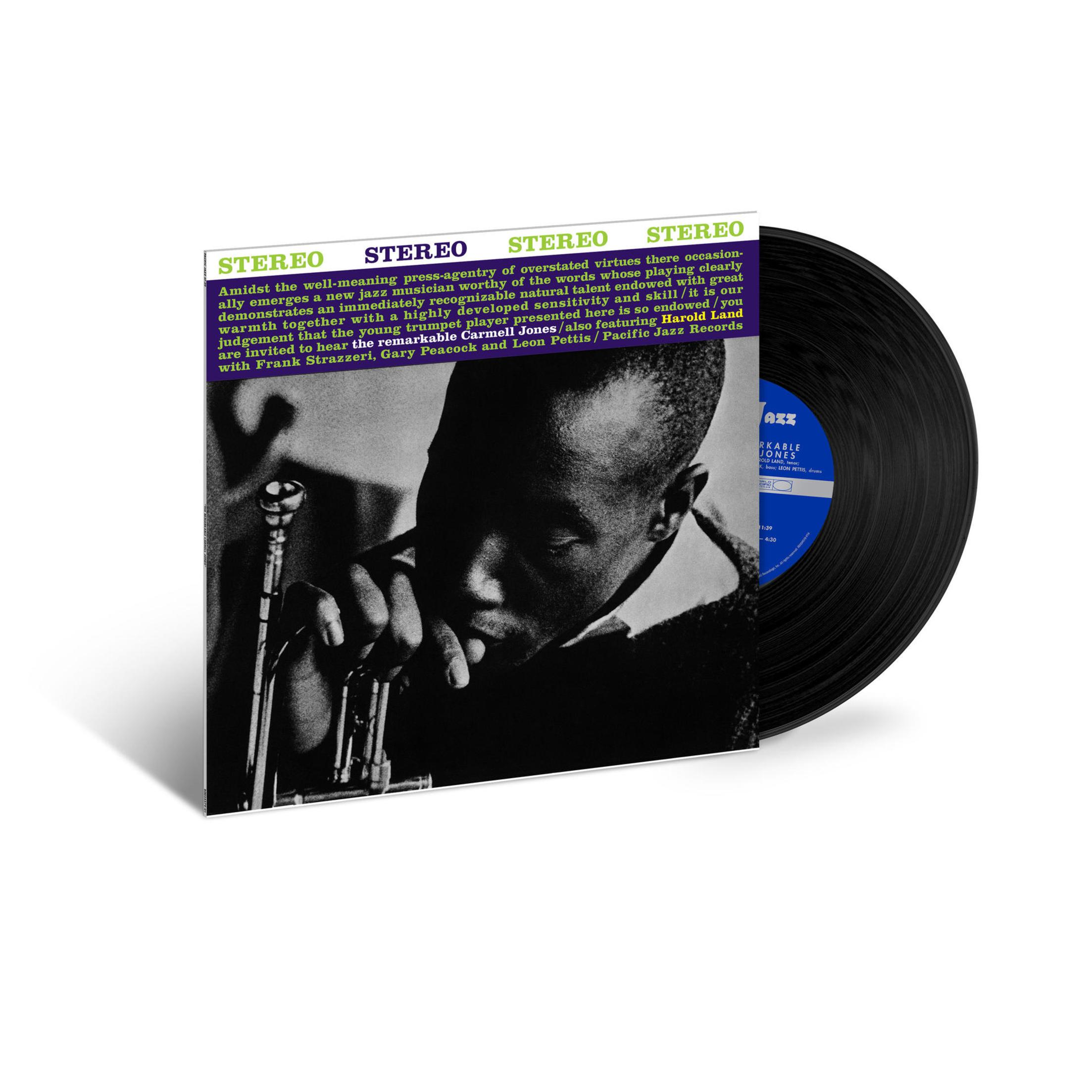Copertina dell'album con un disco in vinile nero e un musicista jazz in bianco e nero.