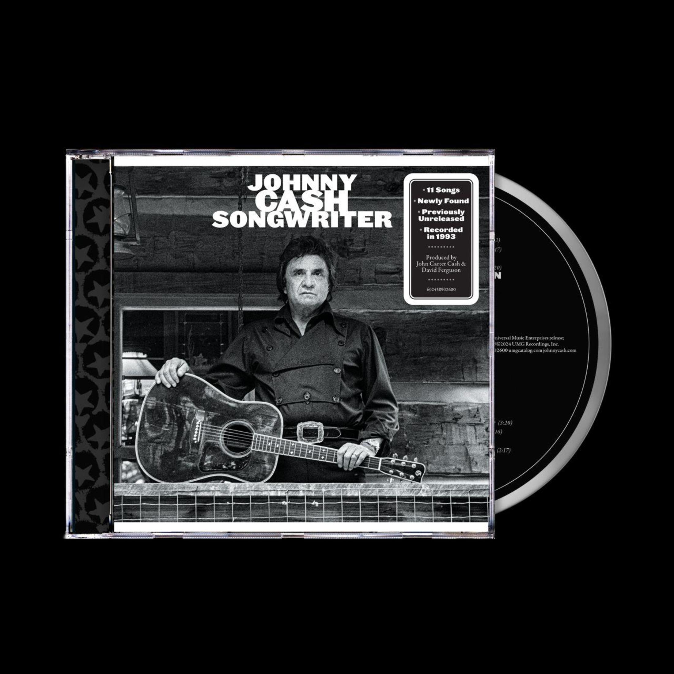 Copertina dell'album di Johnny Cash, con una chitarra. CD nella custodia.