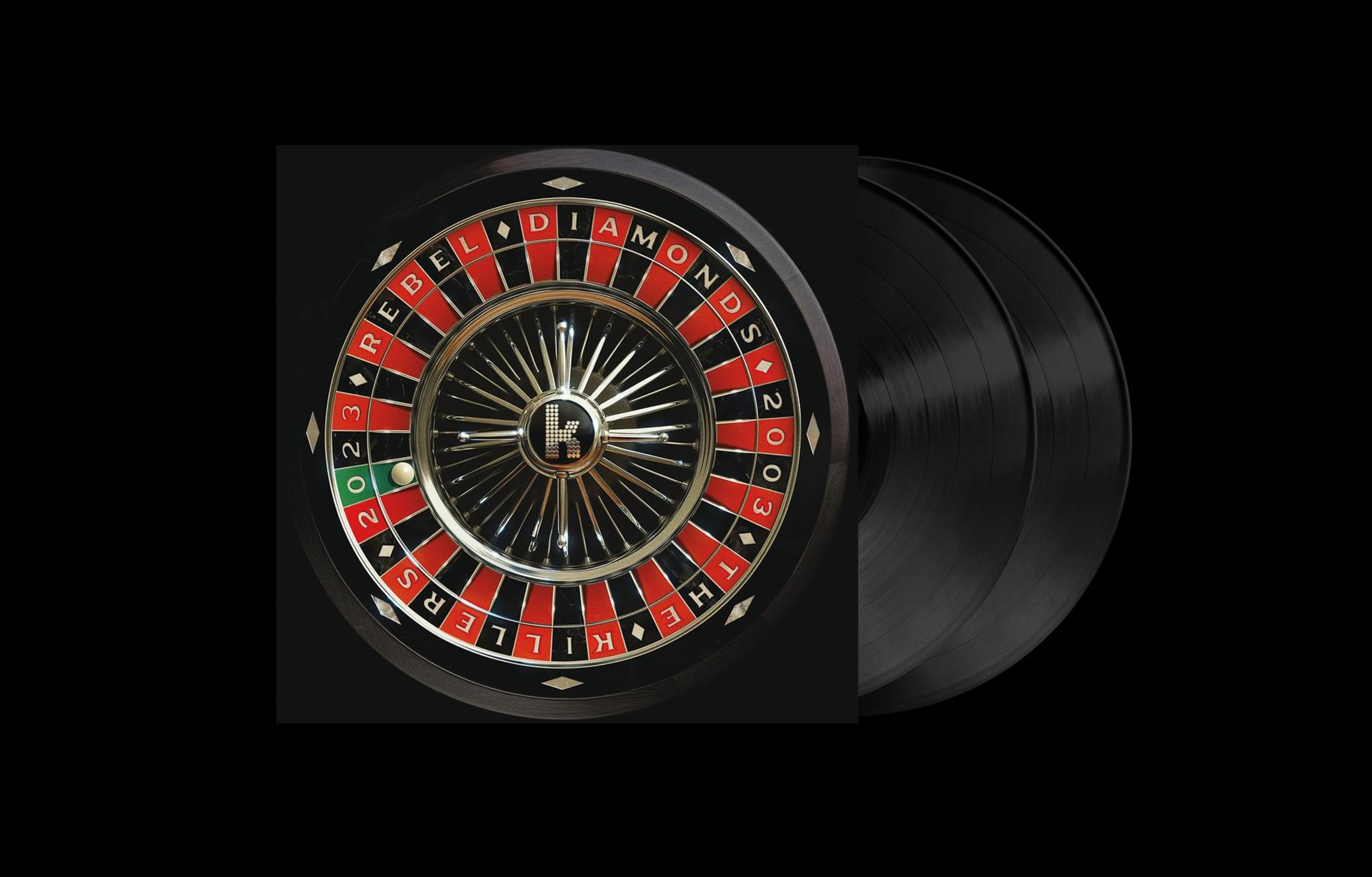 Copertina dell'album con un design a roulette e due dischi in vinile. Sfondo nero.