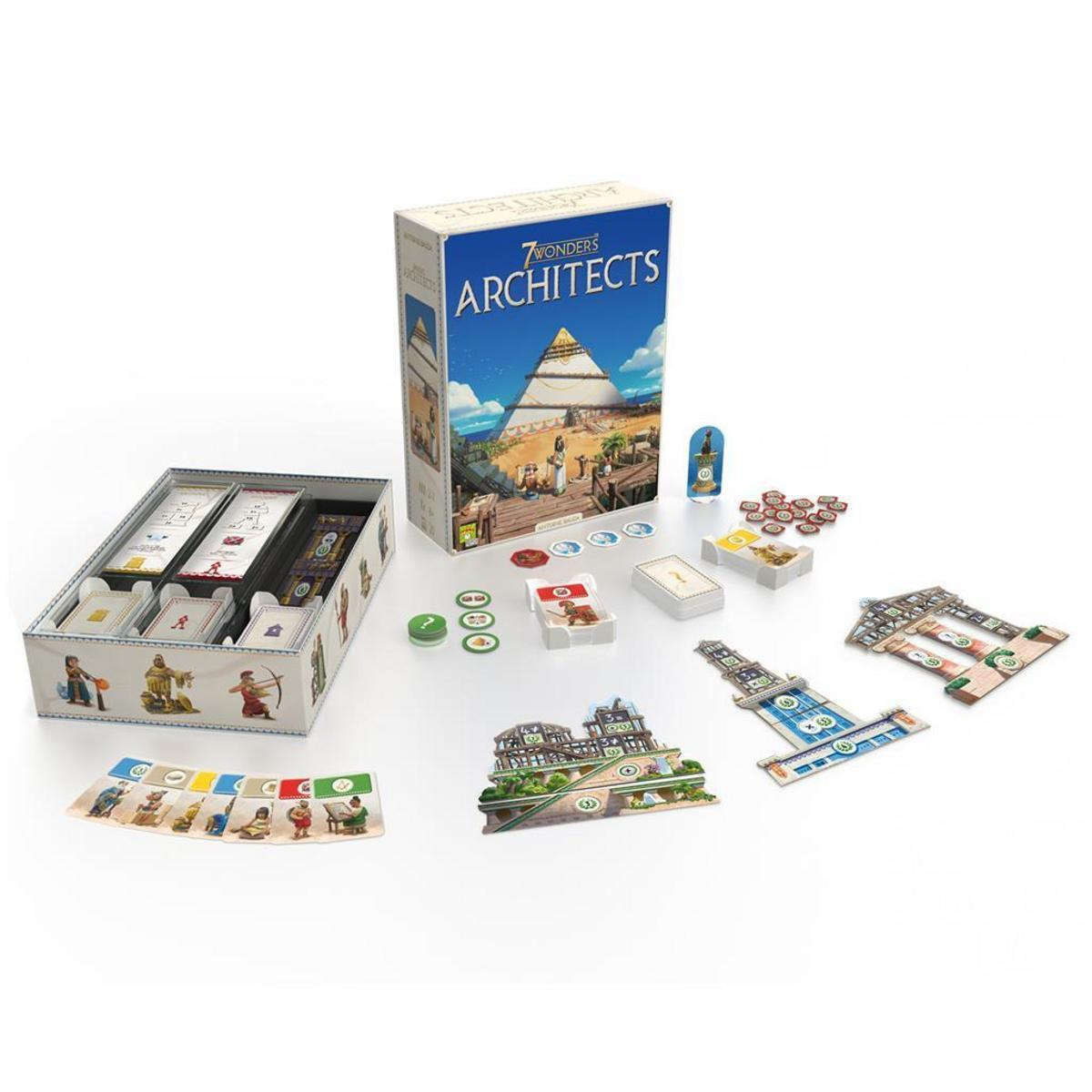 Juego de mesa en caja con piezas. La portada muestra una escena egipcia y el título.