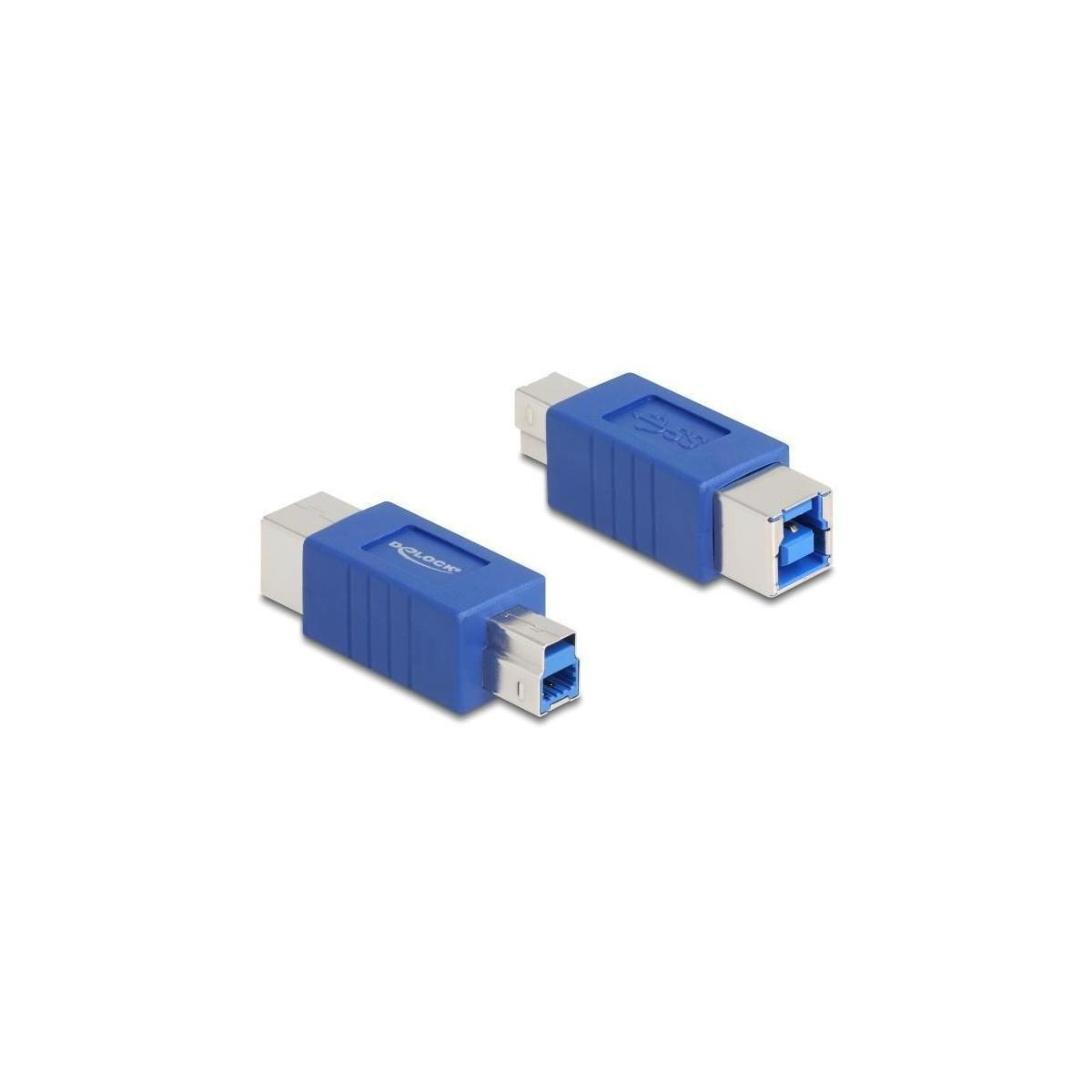 Due adattatori USB blu. Sono rettangolari, con porte USB su entrambe le estremità.