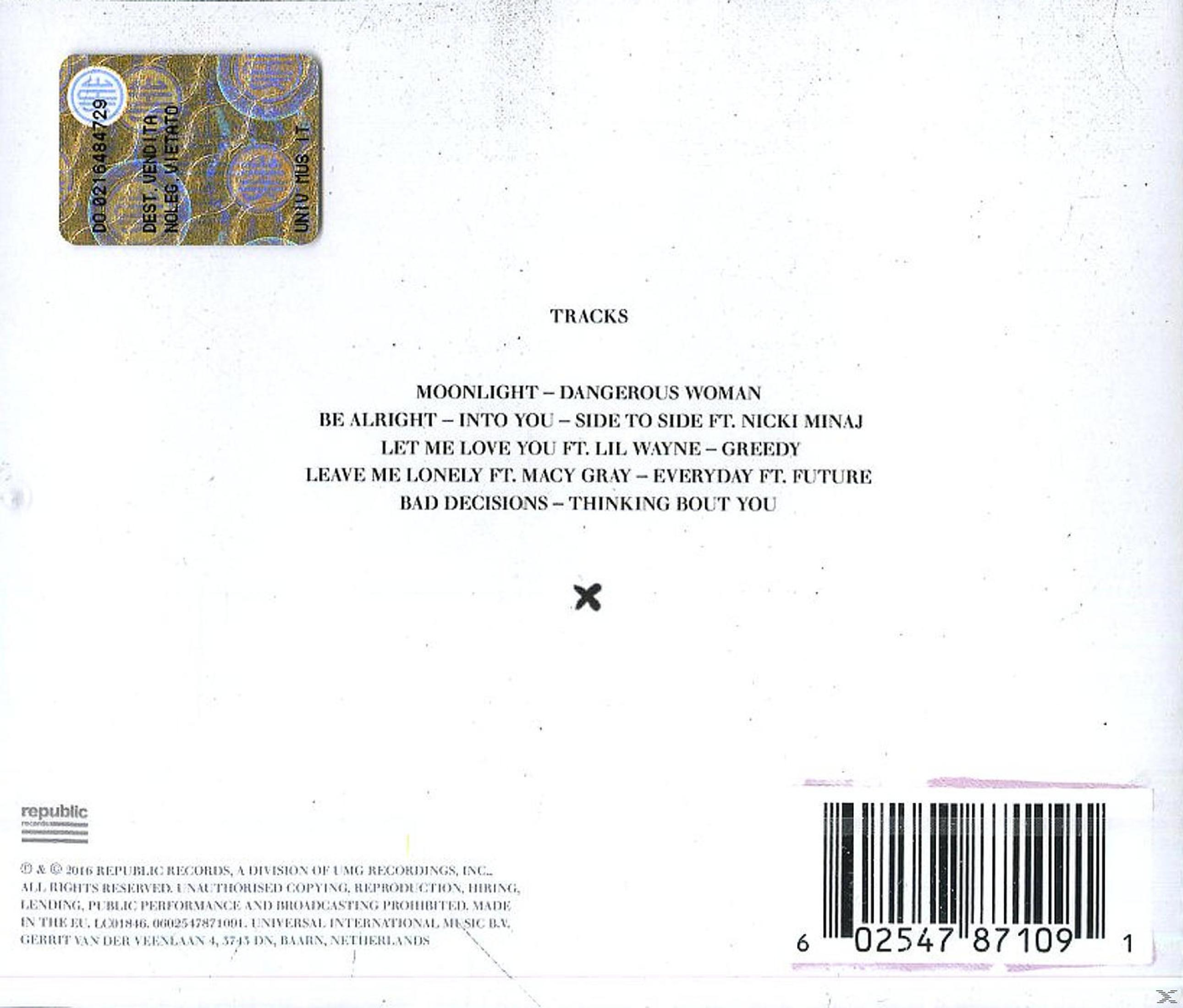Retro di un CD con un elenco di canzoni e crediti. Include un codice a barre e il titolo dell'album.