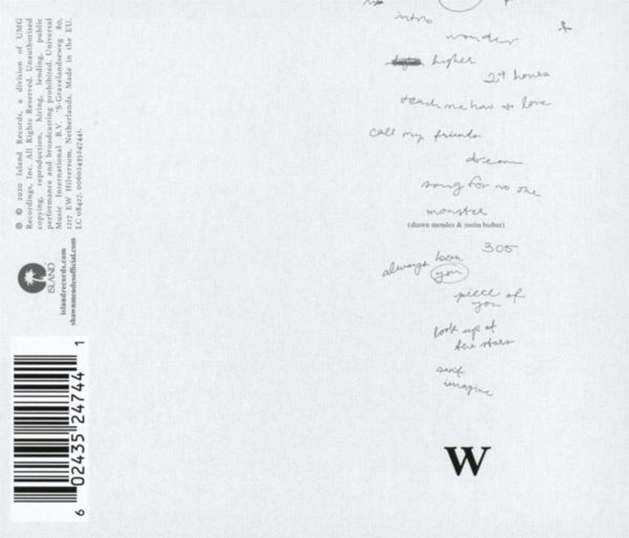 Carta bianca con scrittura a mano. Testi e titoli di canzoni sono visibili.