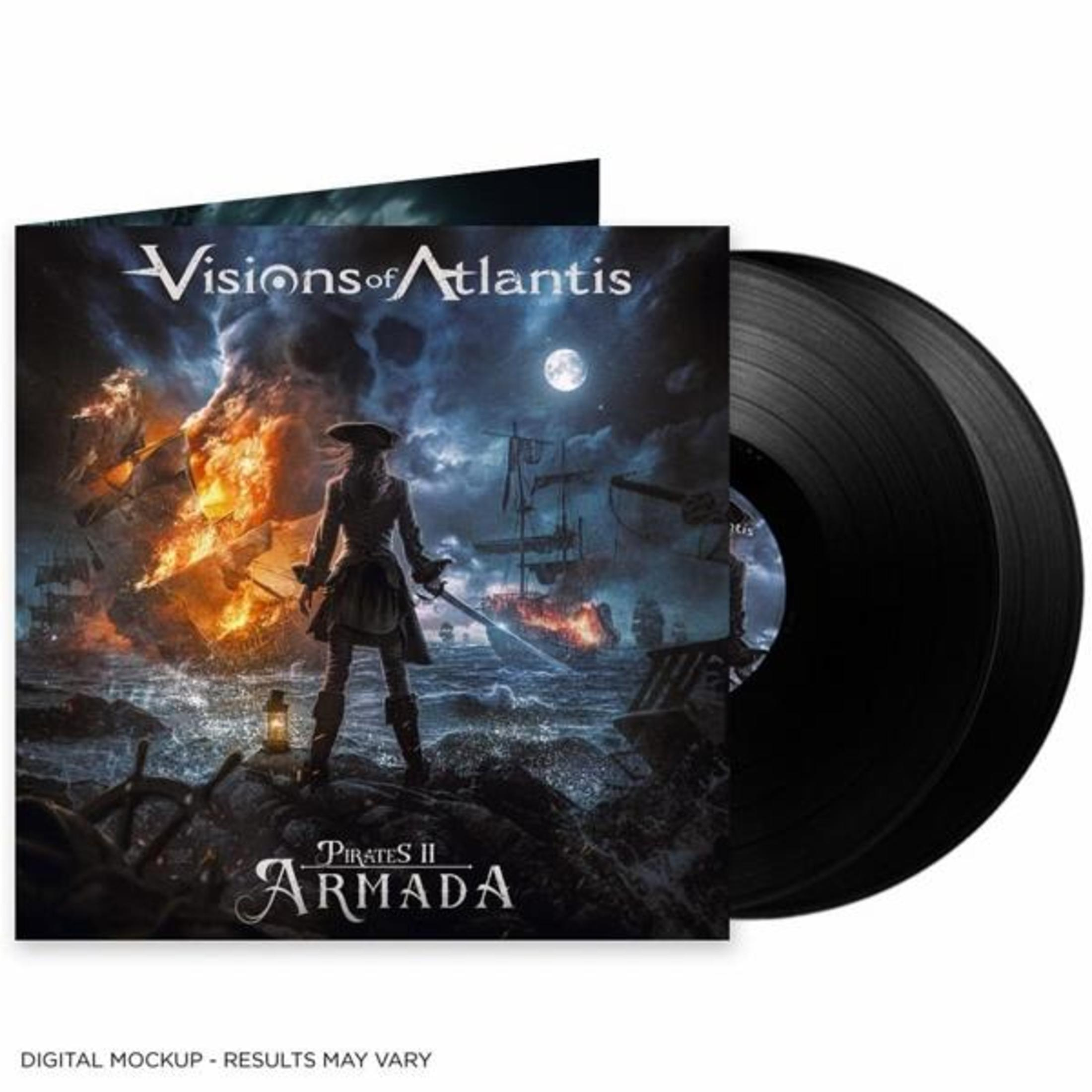 Copertina dell'album con una donna pirata su una roccia, barche in fiamme. Due dischi in vinile.