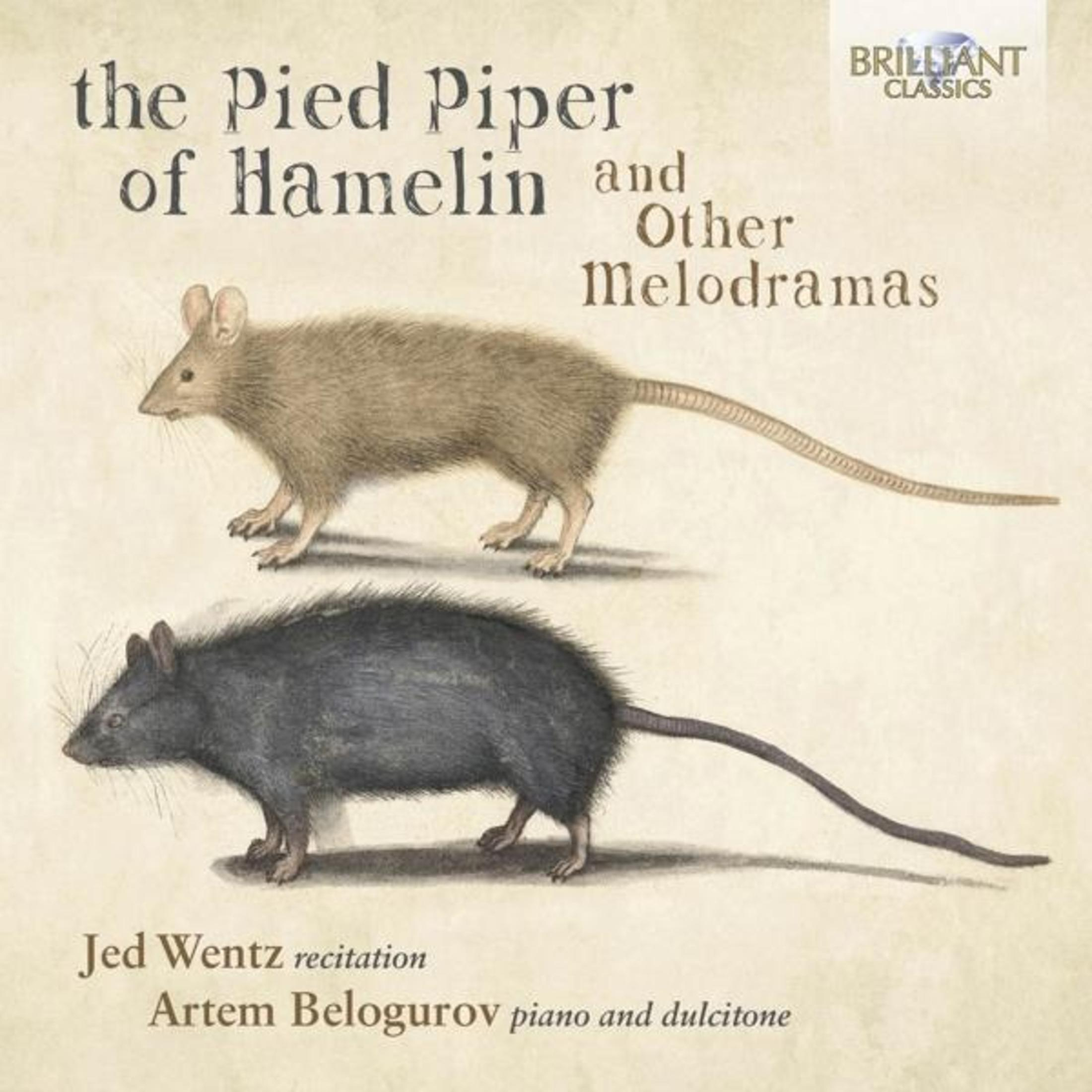 Albumhoes van The Pied Piper of Hamelin. Twee ratten en tekst.