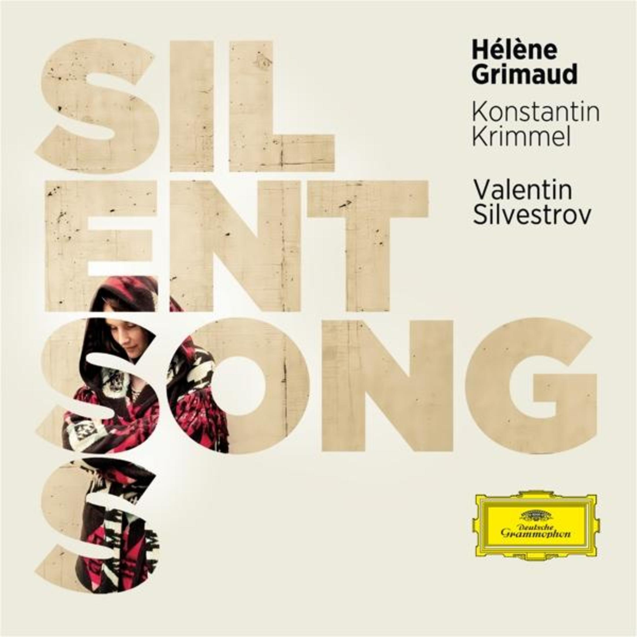 Pochette d'album : une femme avec des vêtements rouges et noirs, le mot 'SILENT SONG'.