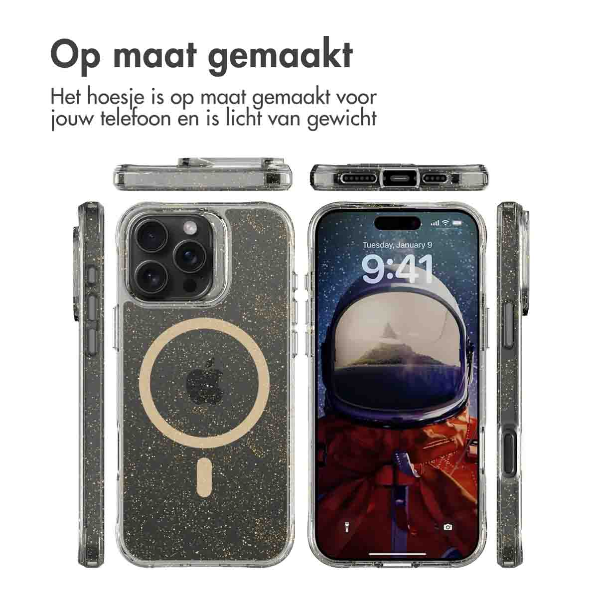 IMOSHION Coque arrière compatible avec iPhone 16 Pro Étui de Téléphone voor Apple iPhone 16 Pro Dorée