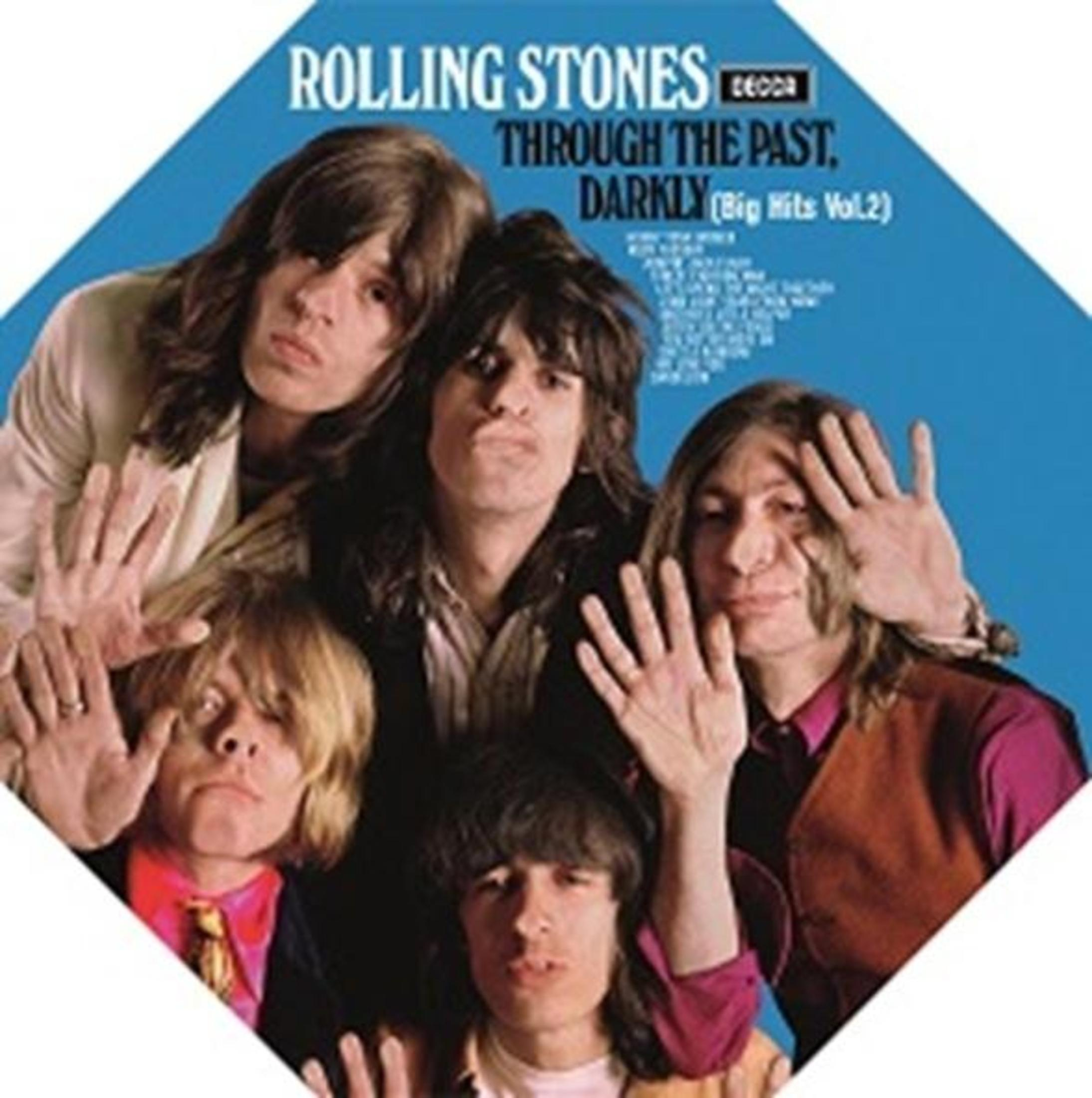 De albumhoes van The Rolling Stones. Vijf mannen.