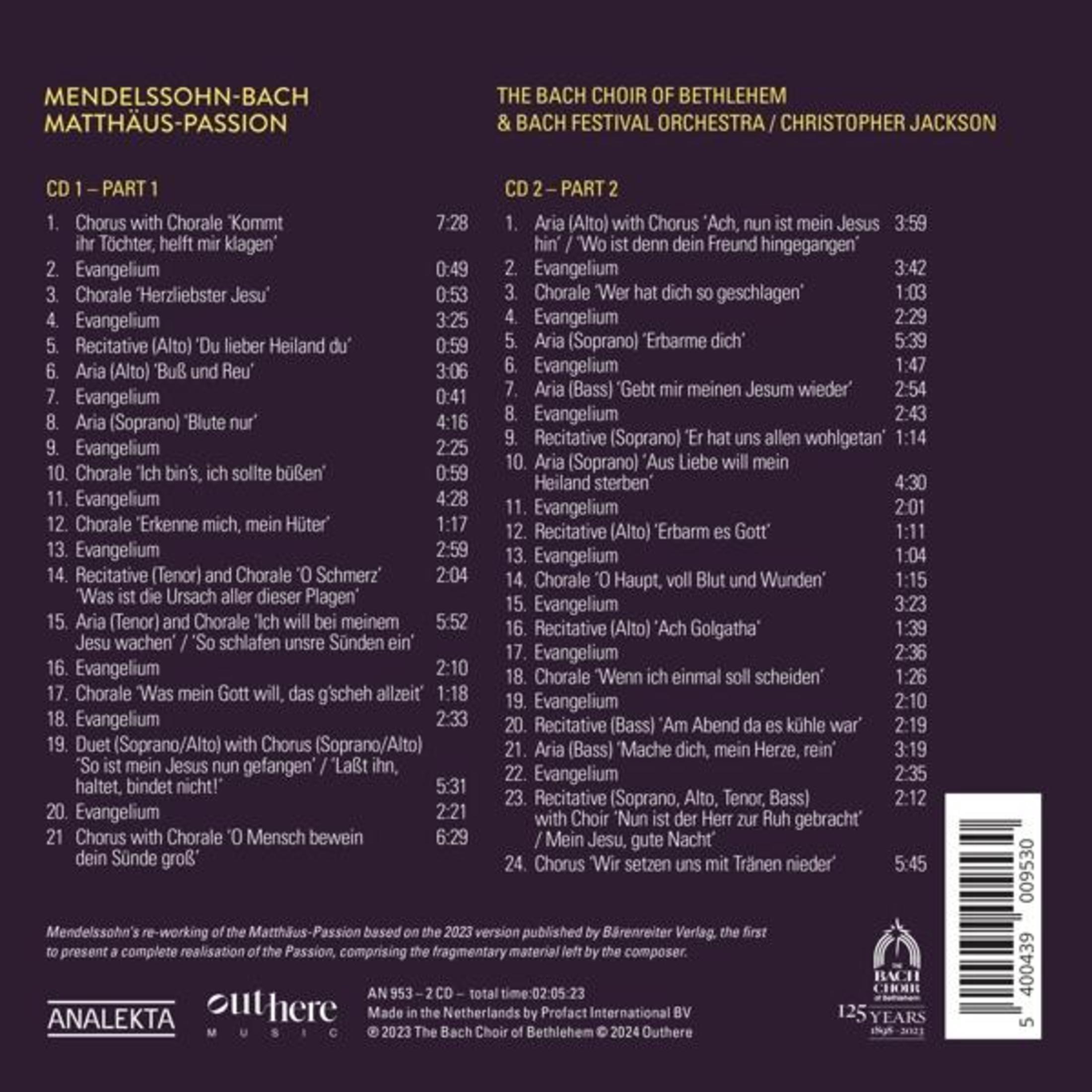 Copertina dell'album con testo che elenca brani e l'orchestra in un contesto di musica classica.