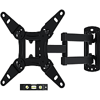 MediaMarkt AURONIC AU3137 - TV Beugel - Draaibaar en Kantelbaar - 13 tot 42 inch Muurbeugel Zwart aanbieding