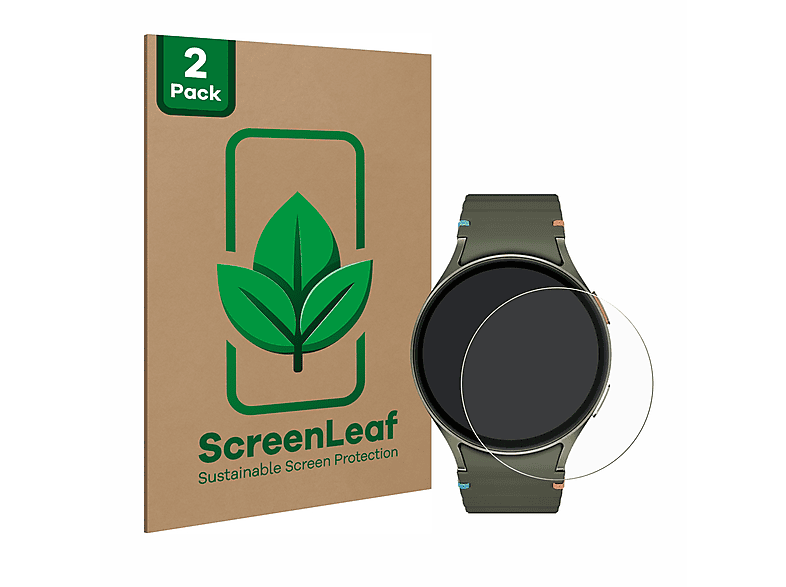 SCREENLEAF 2x nachhaltig verpackte Display Schutzfolie (für Samsung Galaxy Watch 7 (44 mm))