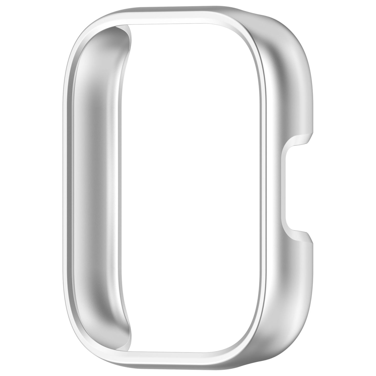Una cornice per cinturino dell'orologio argentata.