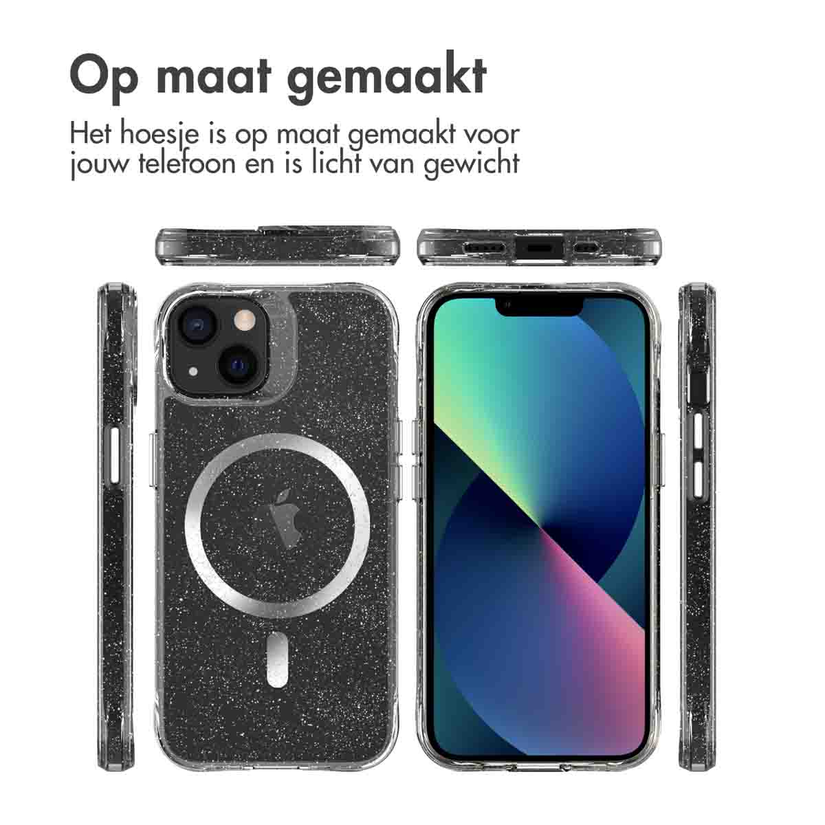 IMOSHION Coque arrière compatible avec iPhone 13 Étui de Téléphone voor Apple iPhone 13 Argent