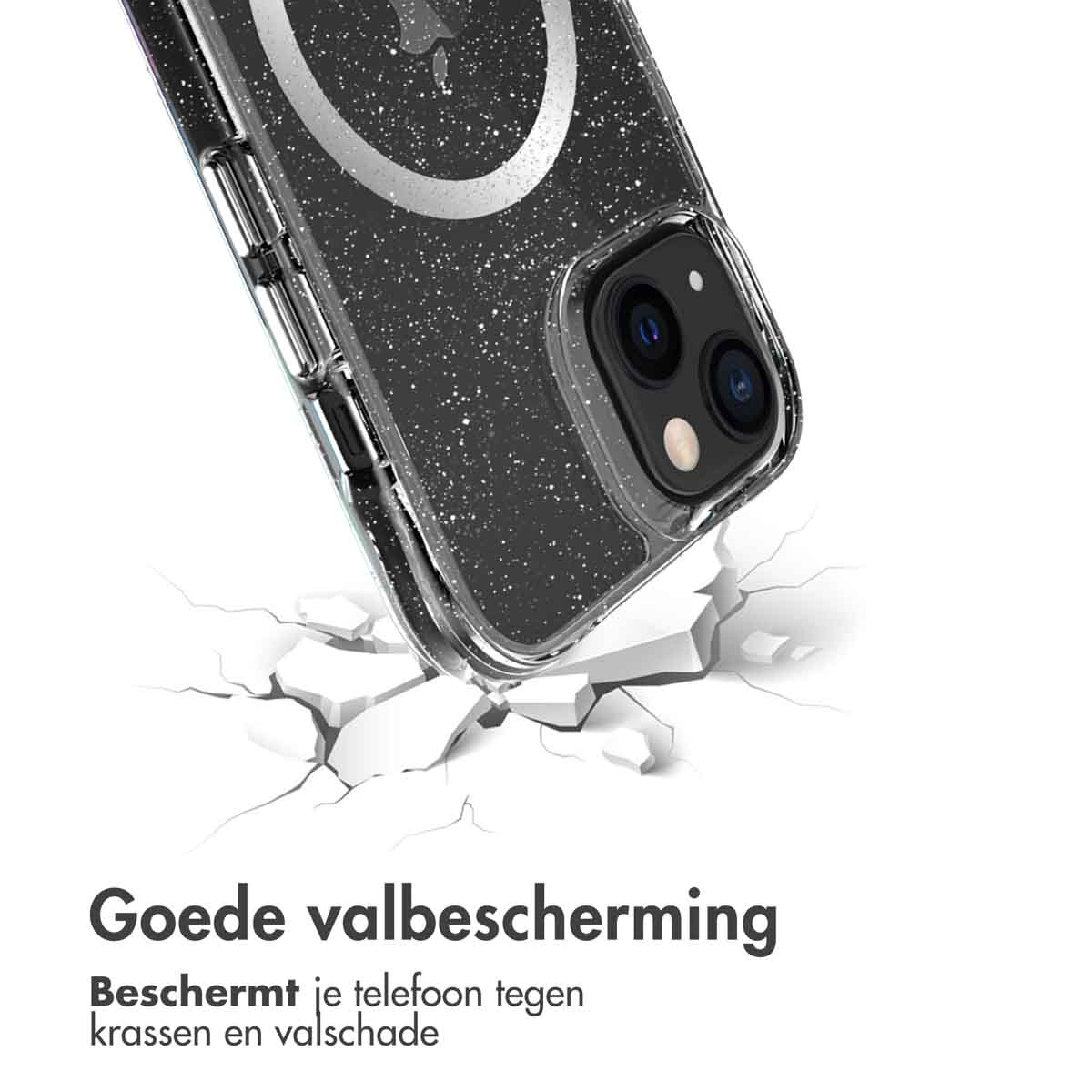 IMOSHION Coque arrière compatible avec iPhone 13 Étui de Téléphone voor Apple iPhone 13 Argent