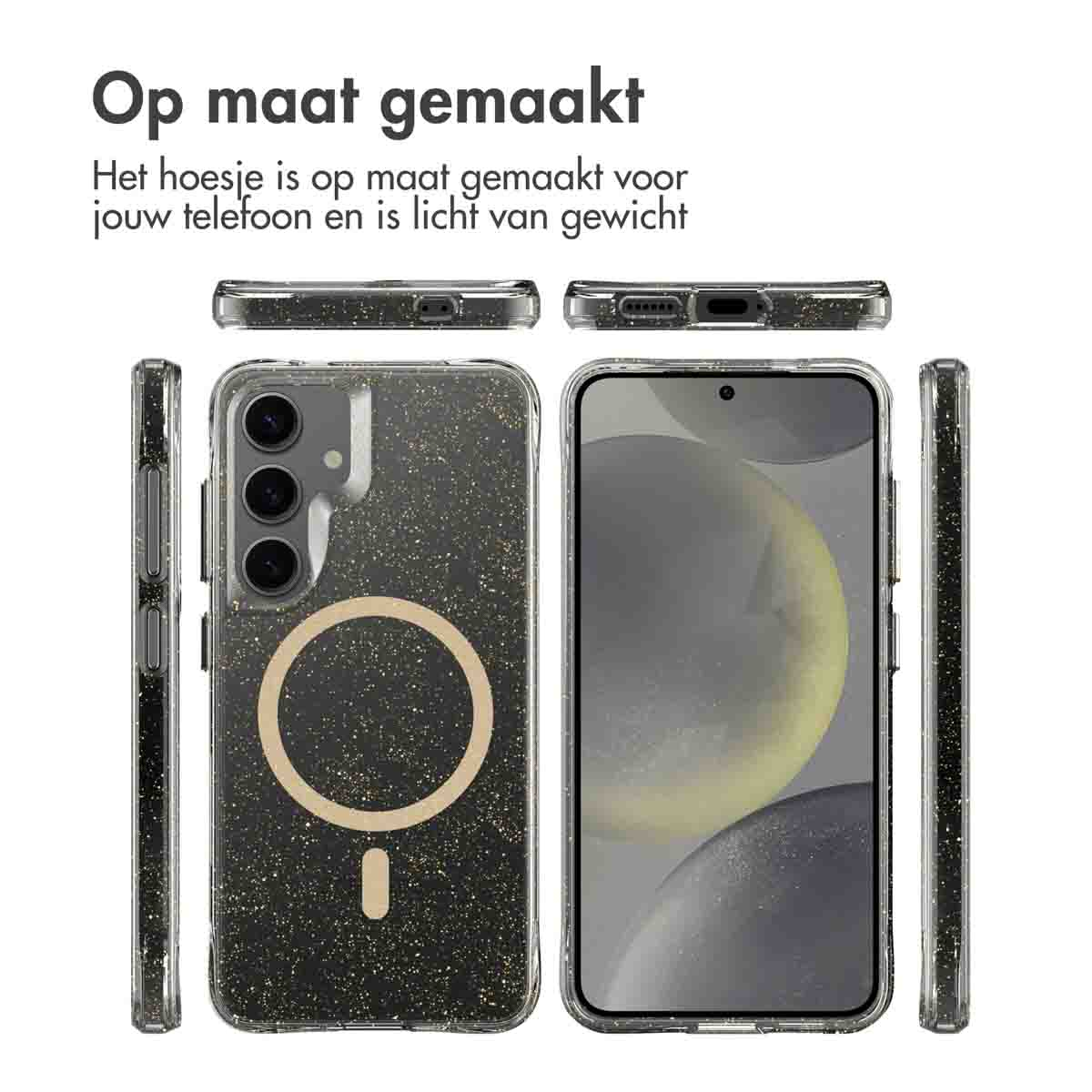 IMOSHION Glitter Backcover 2.0 Cover per Samsung Samsung Galaxy S24, Oro