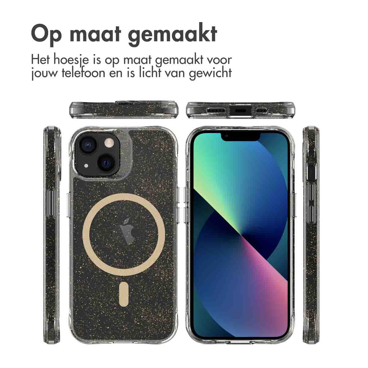 IMOSHION Coque arrière compatible avec iPhone 13 Étui de Téléphone voor Apple iPhone 13 Dorée