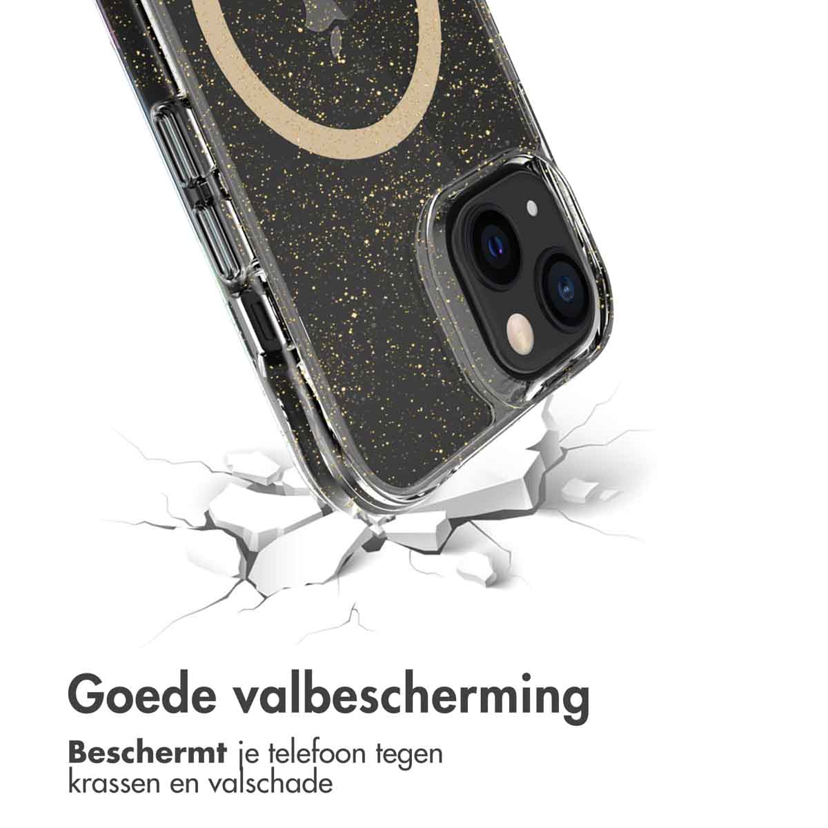 IMOSHION Coque arrière compatible avec iPhone 13 Étui de Téléphone voor Apple iPhone 13 Dorée