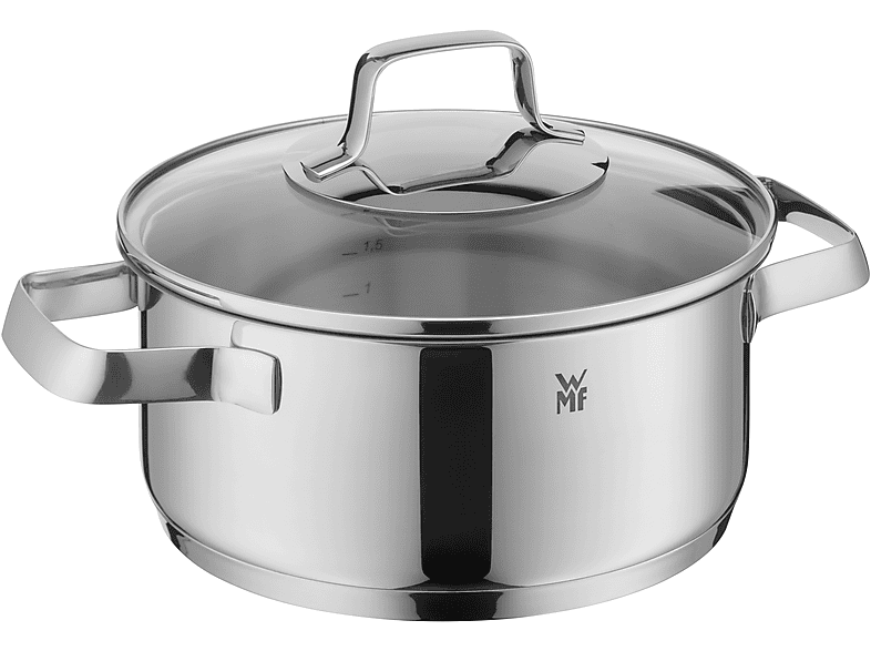 Pentola WMF Belmonte Da 20 Cm Con Coperchio In Vetro, 3,3 L, Acciaio Cromargan Lucido, Adatta A Induzione E Forno