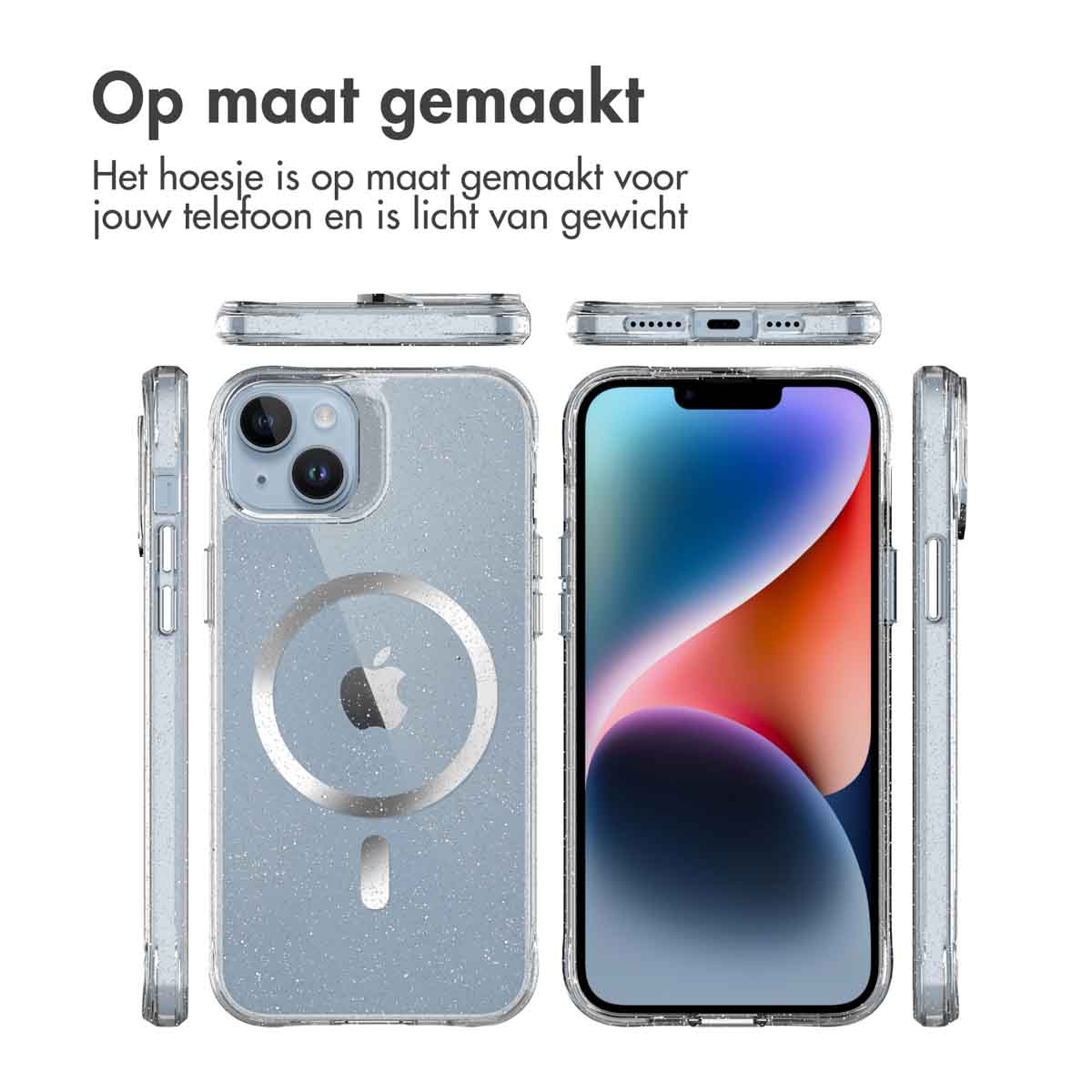 IMOSHION Coque arrière compatible avec iPhone 14 Étui de Téléphone voor Apple iPhone 14 Argent