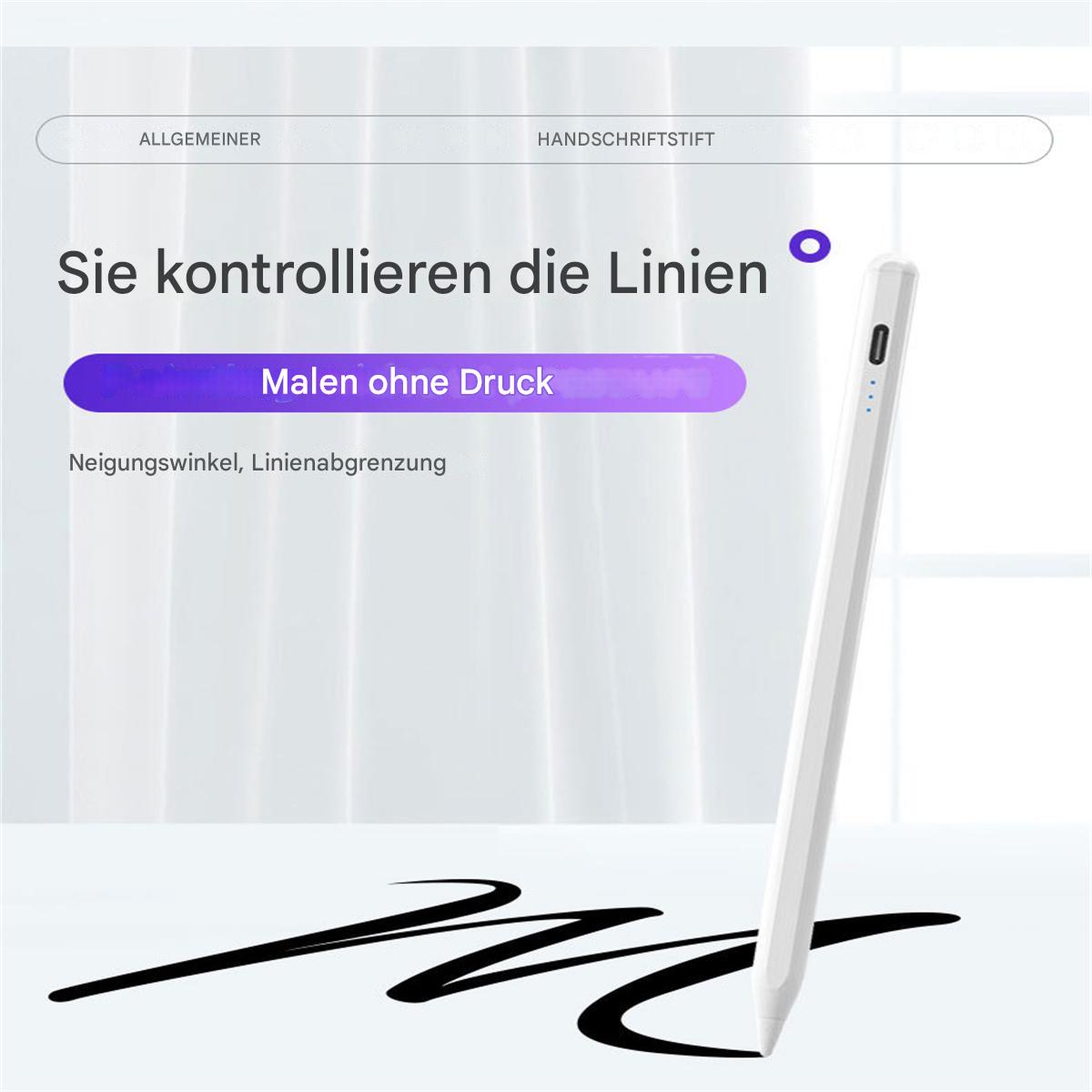 Weißer Stift mit Text: Sie kontrollieren die Linien.